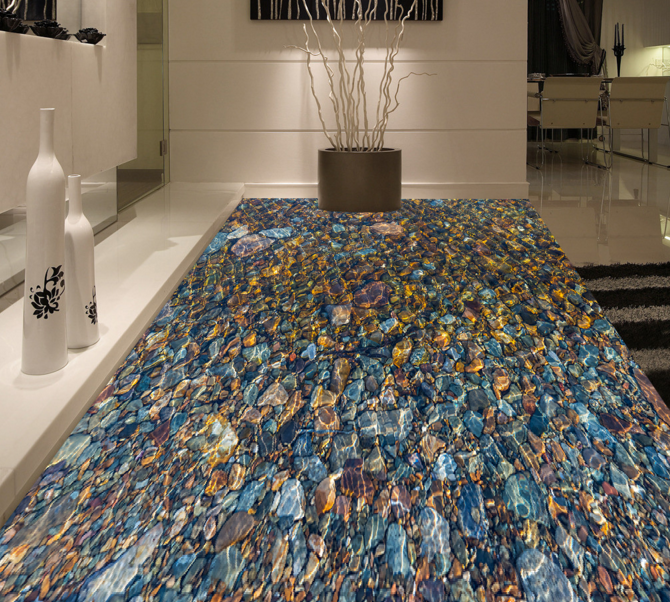 3D Sparkling Stones 365 Floor Mural Wallpaper Murals Rug & Mat Print Epoxy waterproof bath floor