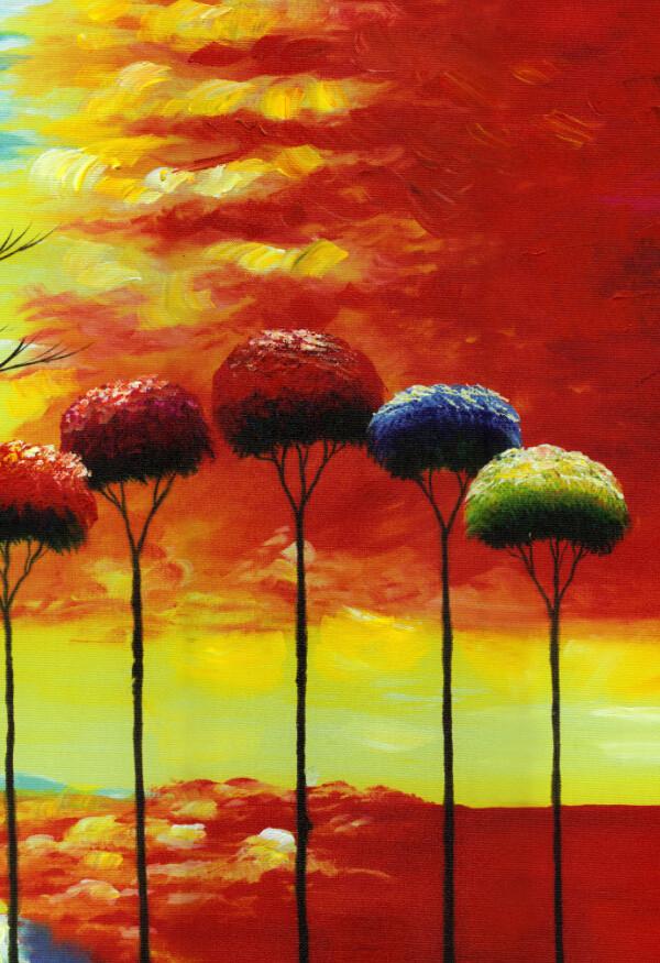 Colorful Trees 2 Wallpaper AJ Wallpaper