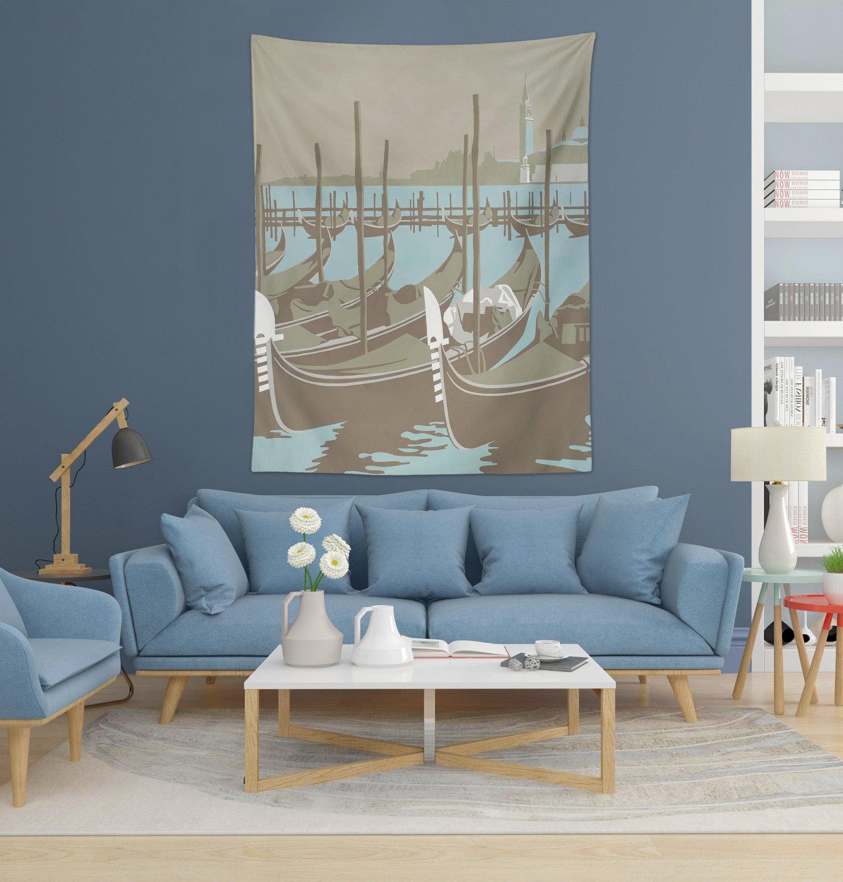 3D Venetian Boat 5395 Steve Read Tapestry Hanging Cloth Hang