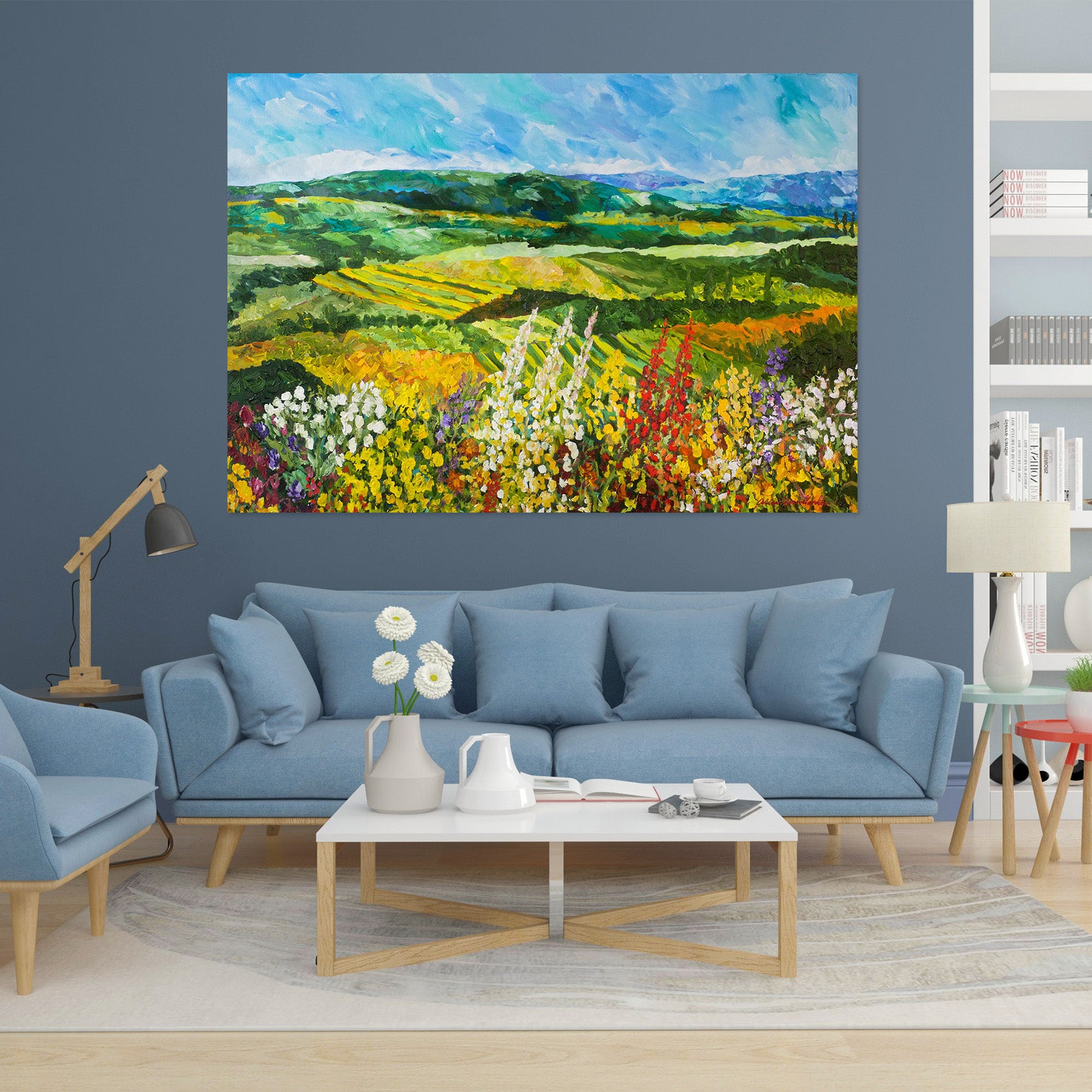 3D Colored Field 192 Allan P. Friedlander Wall Sticker
