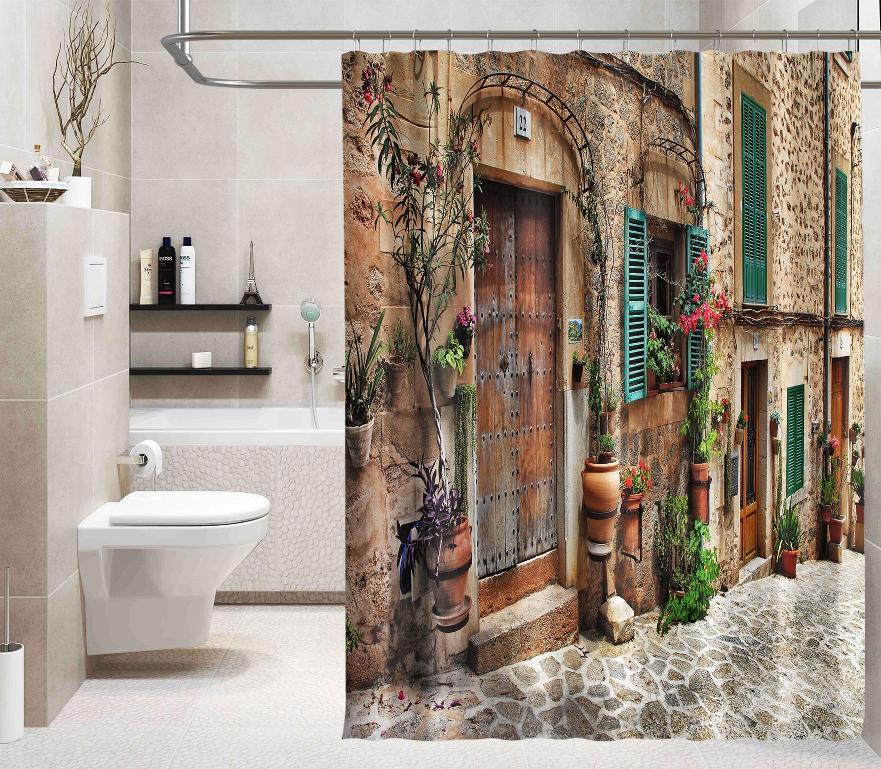 3D Iron Gate 028 Shower Curtain 3D Shower Curtain AJ Creativity Home
