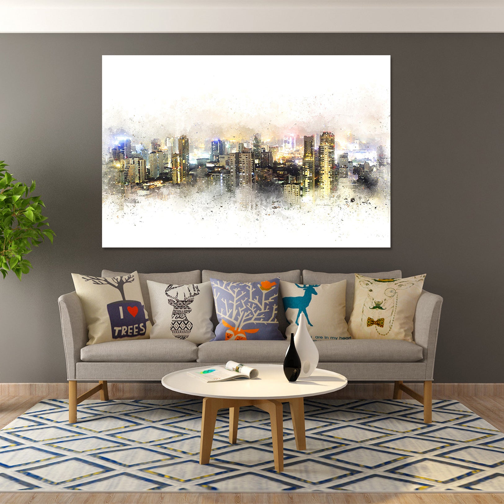 3D Building City 1052 Wall Sticker