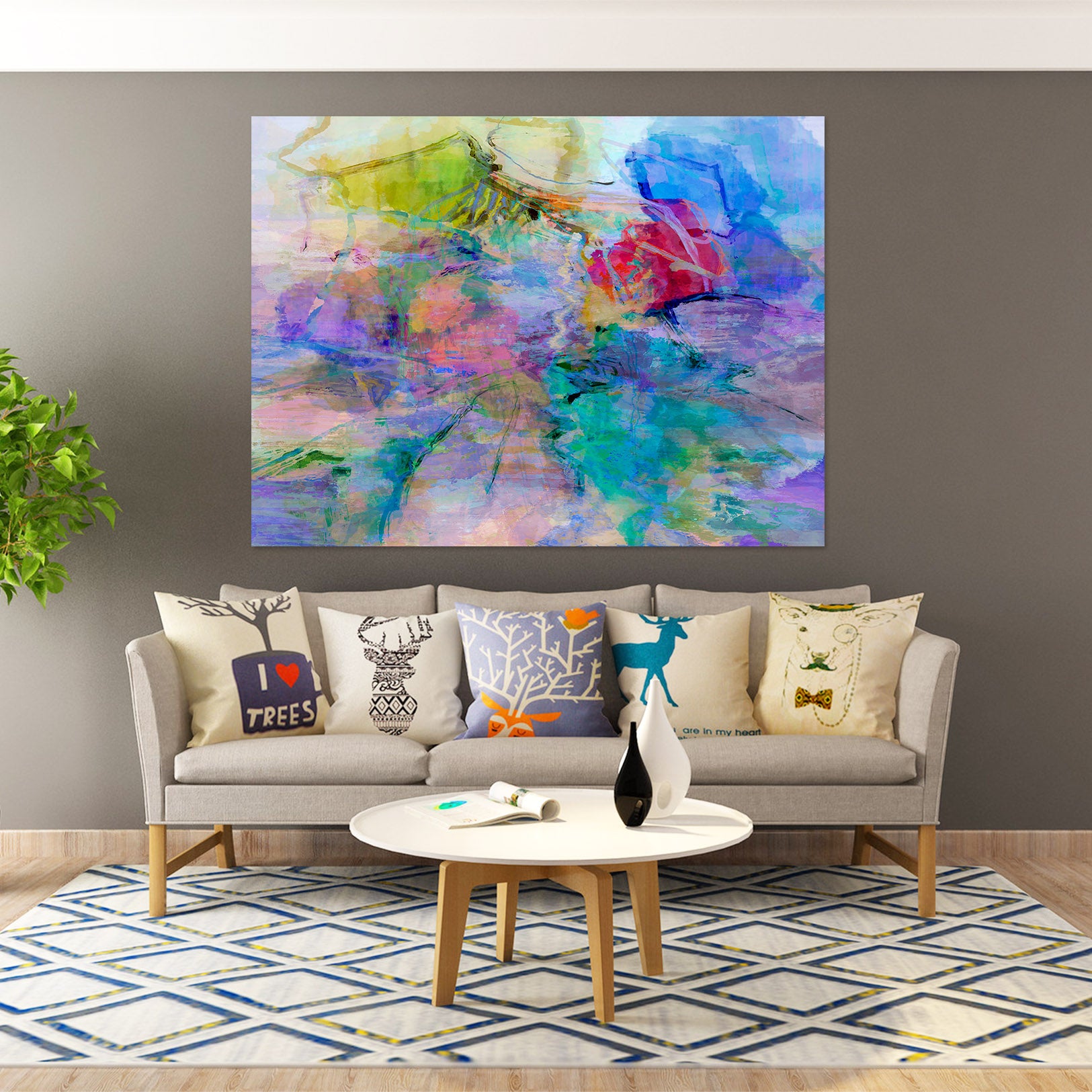 3D Color Convergence 022 Michael Tienhaara Wall Sticker