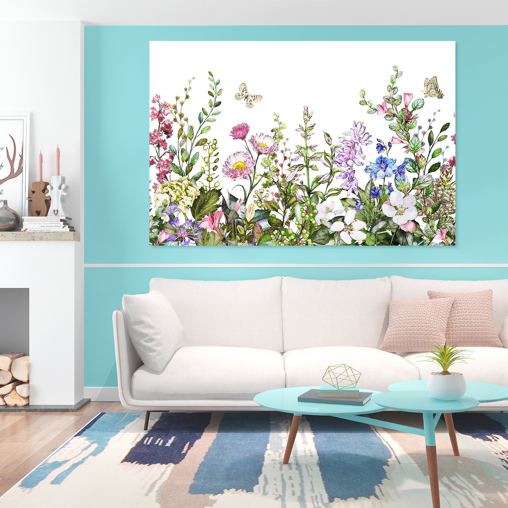 3D Butterfly Flower 1051 Wall Sticker