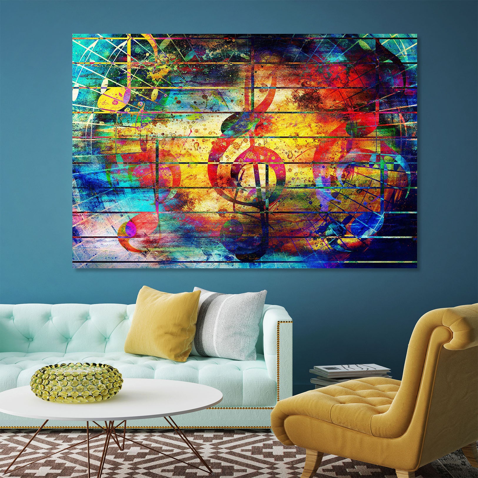 3D Red Note Pattern 1037 Wall Sticker