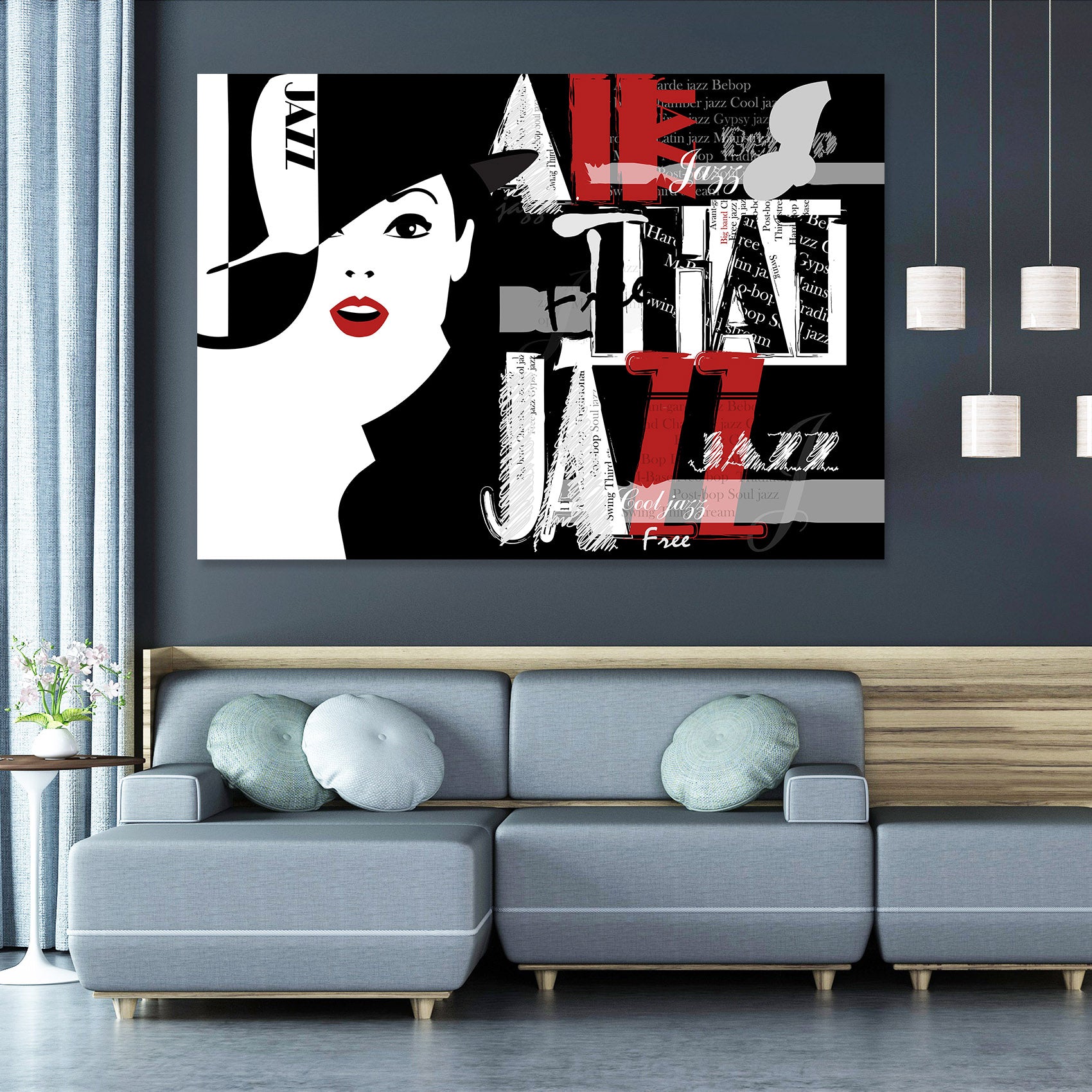 3D Red Lips Woman 1043 Wall Sticker
