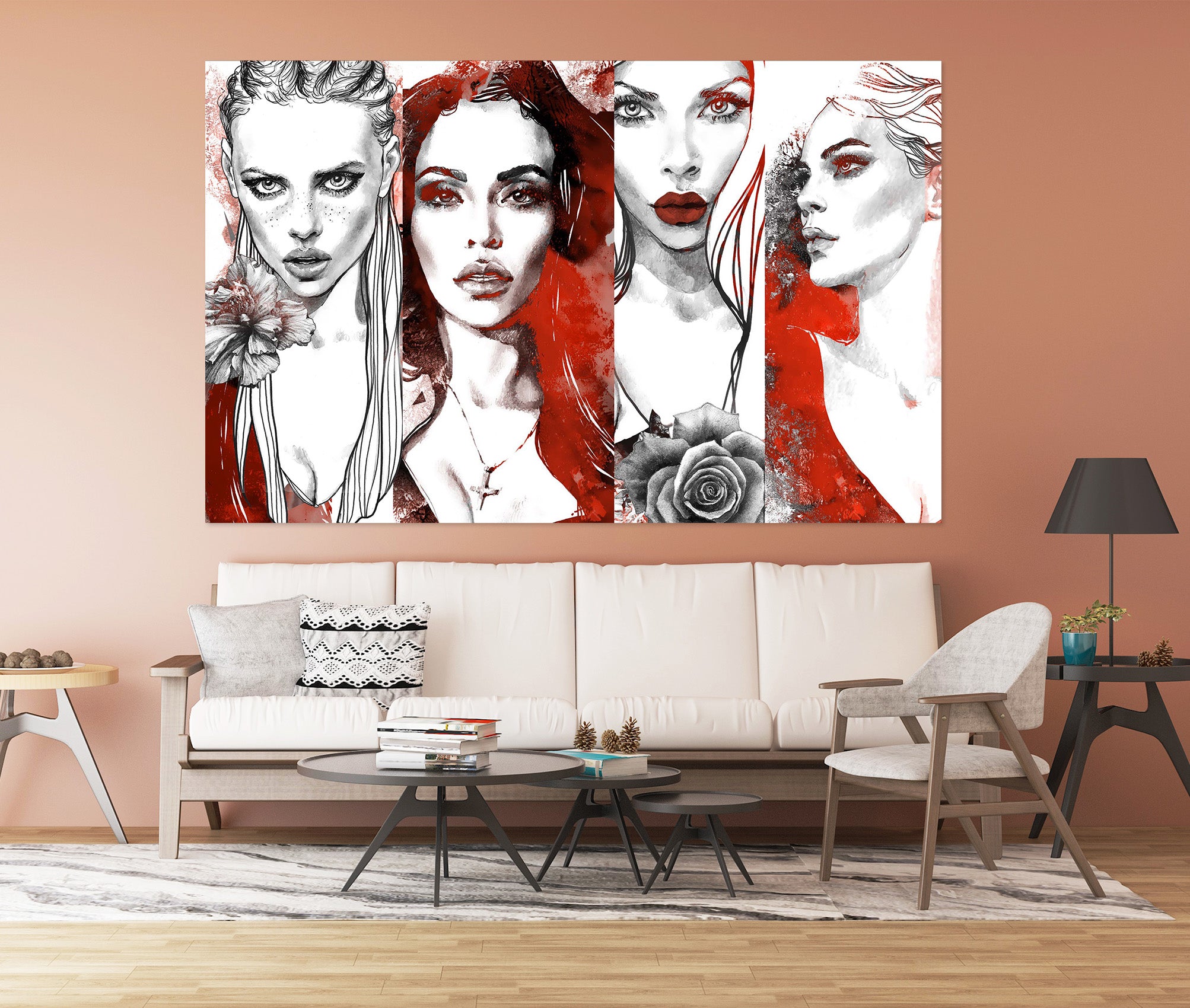 3D Modeling Model Woman 1021 Wall Sticker