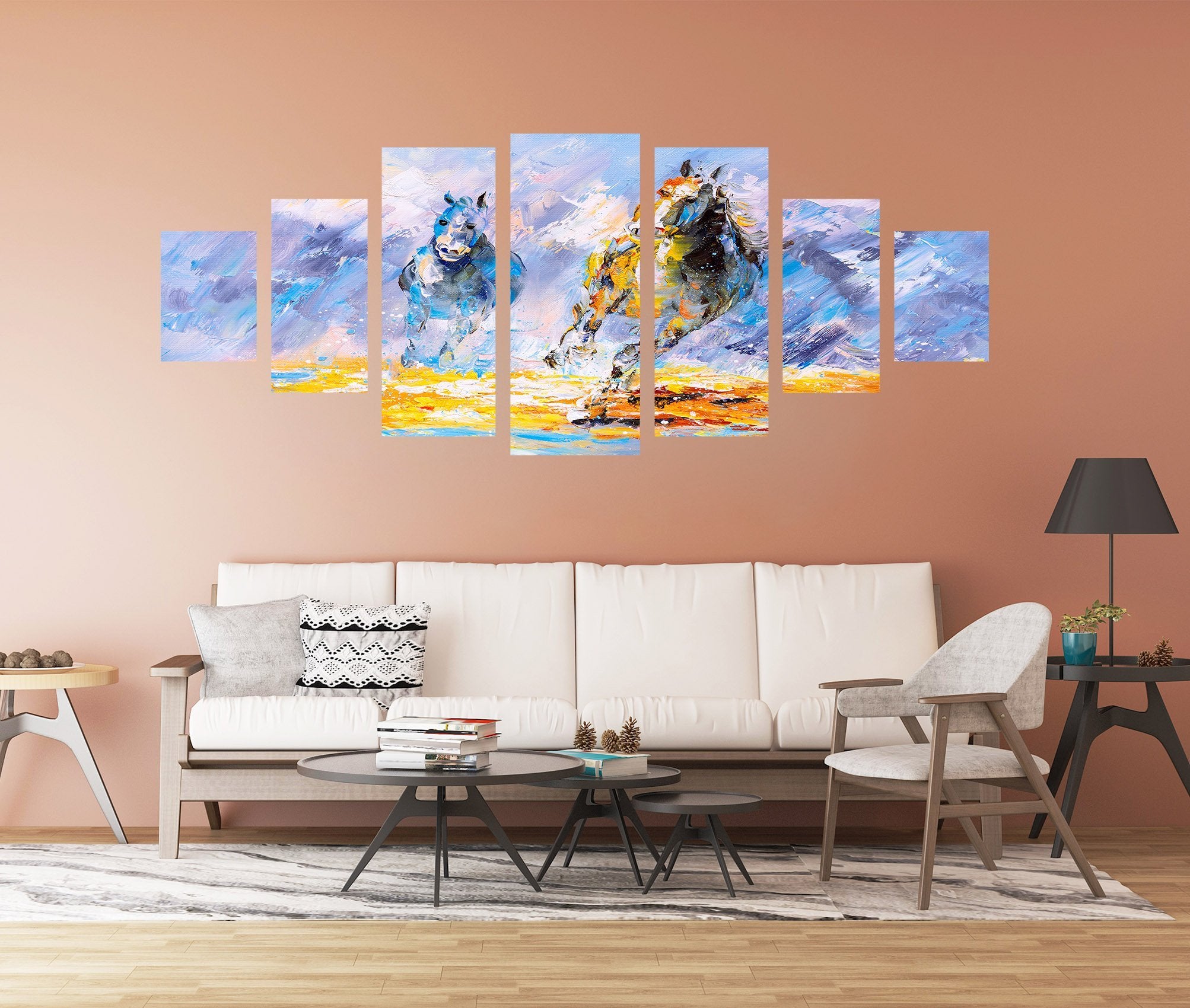 3D Horse Painting 065 Unframed Print Wallpaper Wallpaper AJ Wallpaper