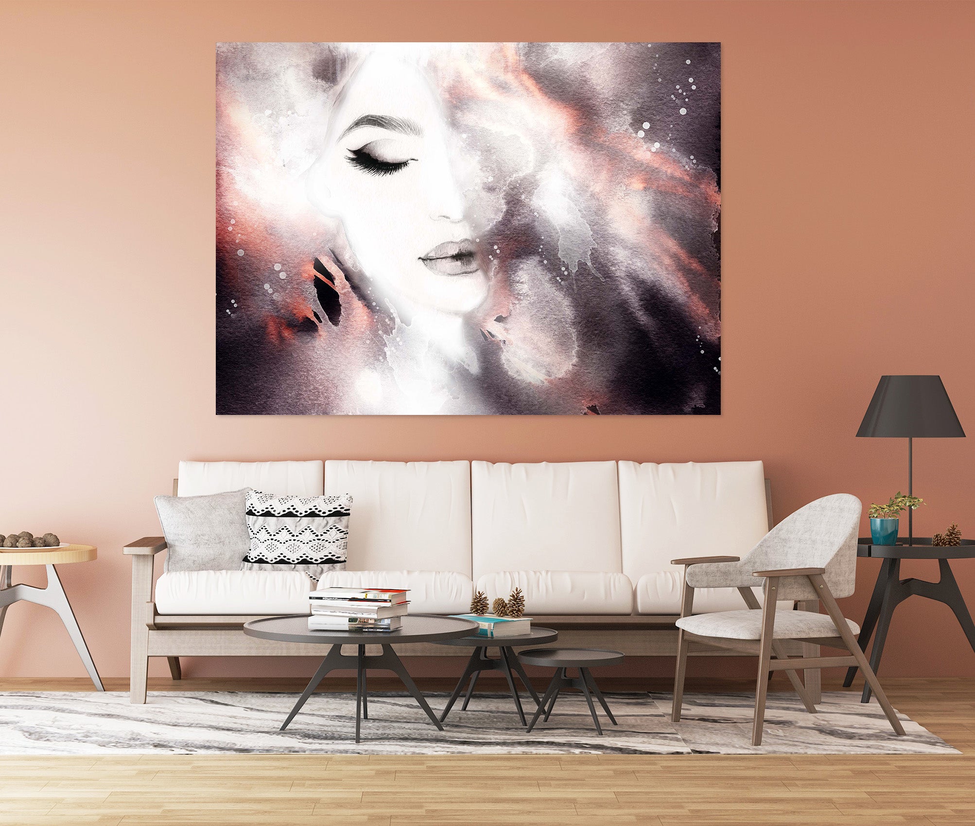 3D Graffiti Pink Woman 1031 Wall Sticker