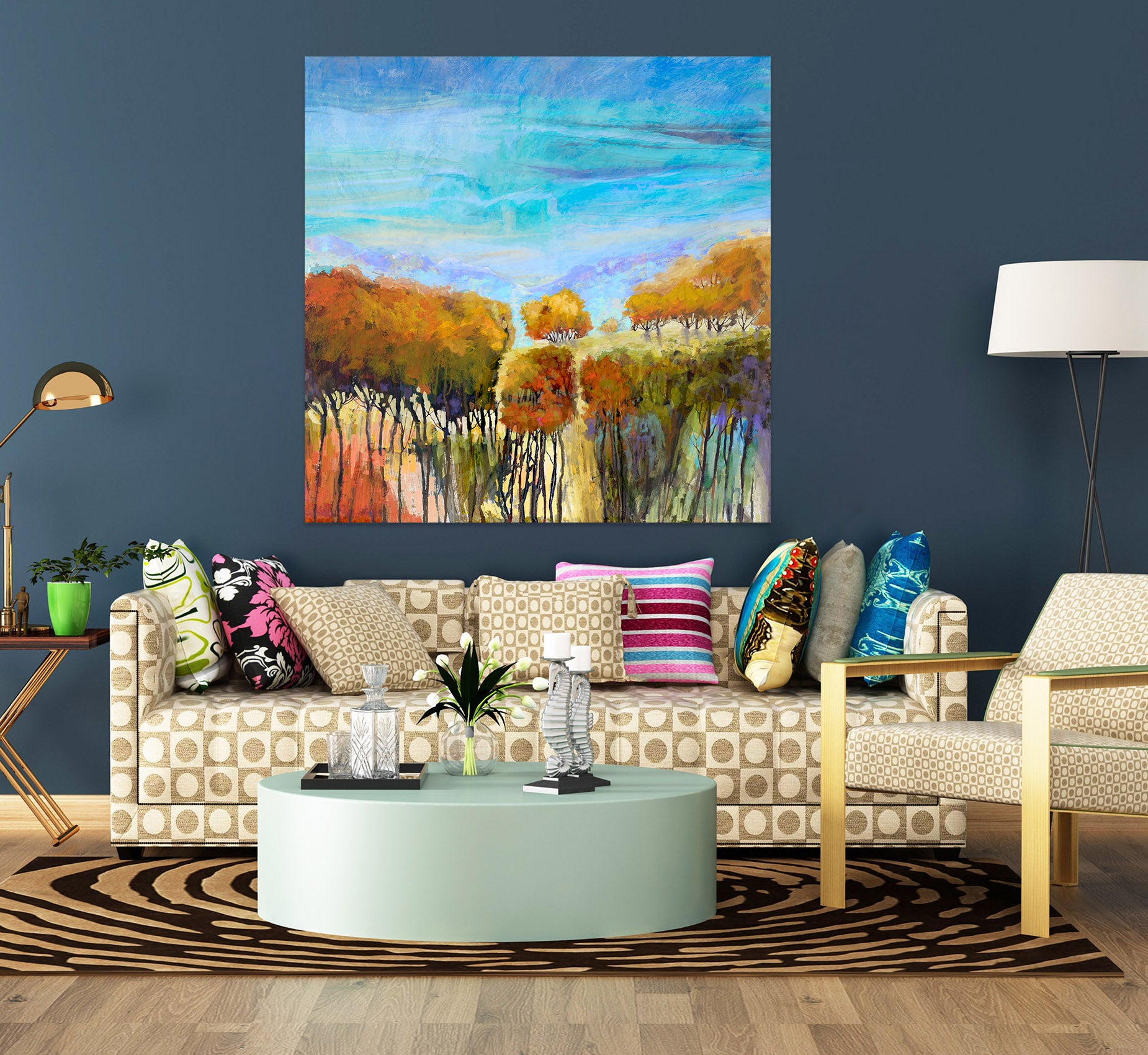 3D Painted Forest 014 Michael Tienhaara Wall Sticker