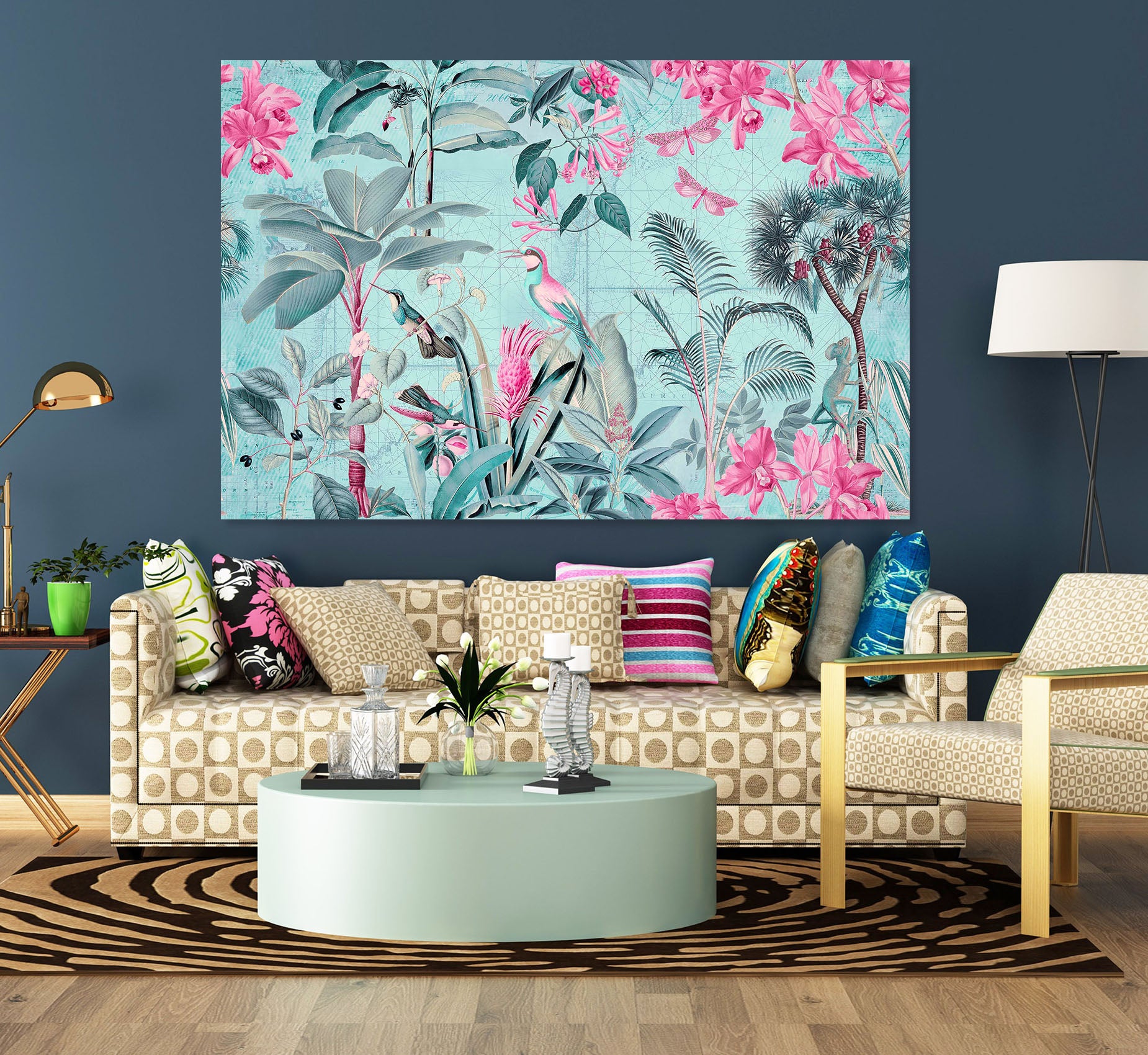 3D Flowers Birds 126 Andrea haase Wall Sticker