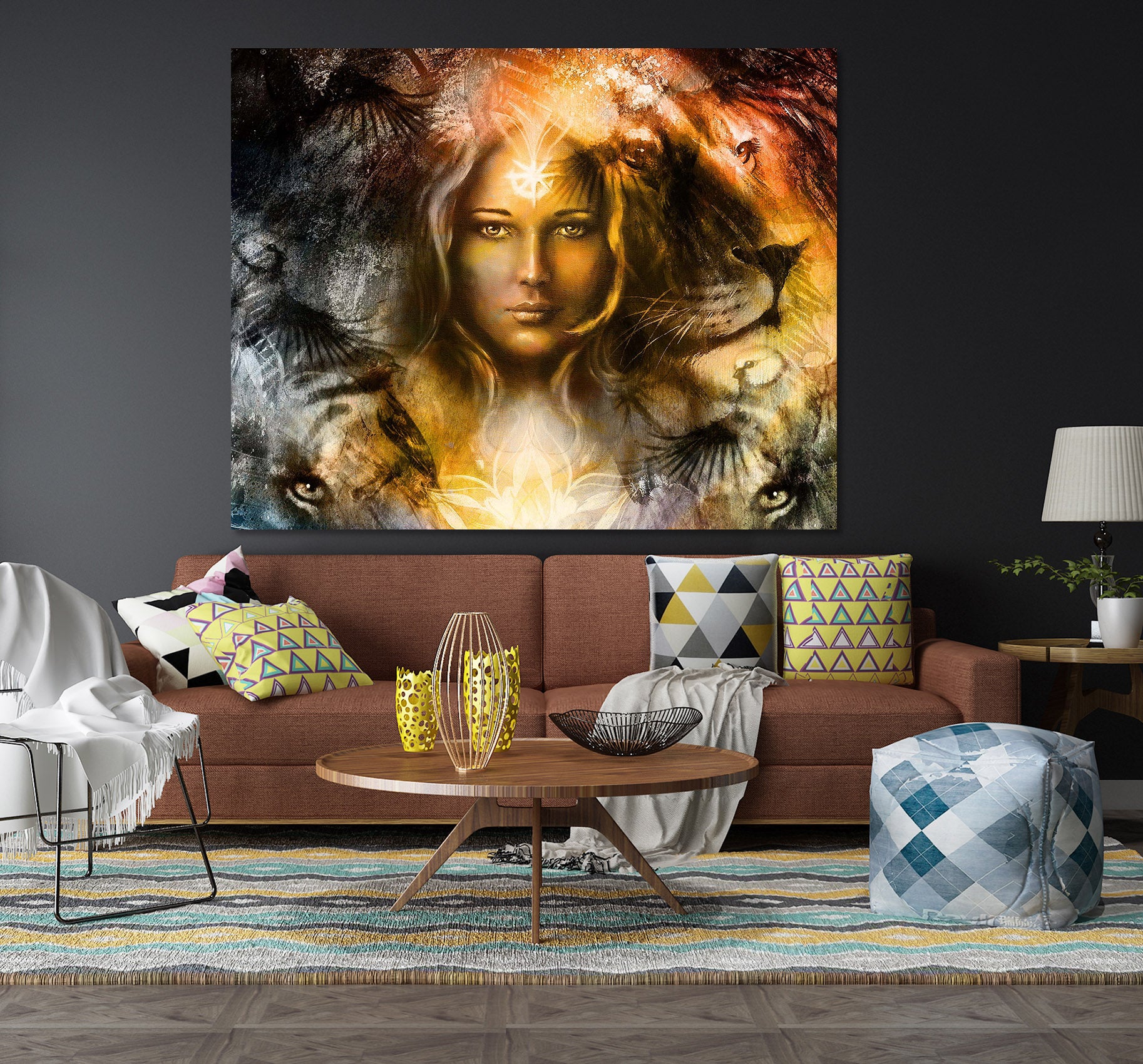 3D Golden Angel Woman 1026 Wall Sticker