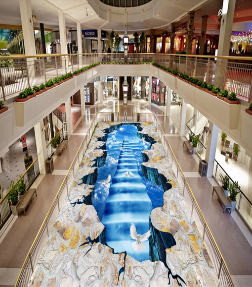 3D Heavenly Cloud 293 Floor Mural Wallpaper AJ Wallpaper 2