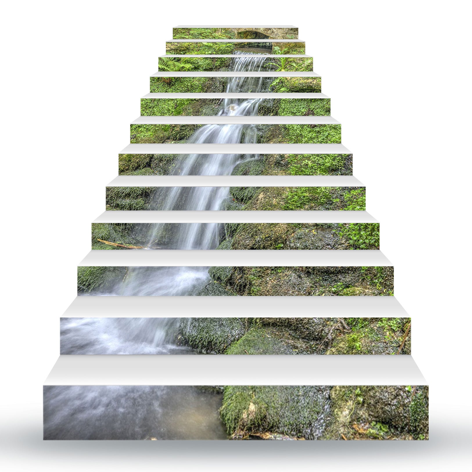 3D Free Waterfall 112 Stair Risers