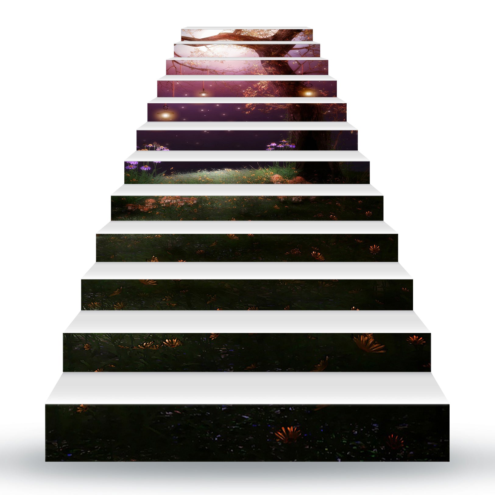 3D Dream Starry Night 148 Stair Risers