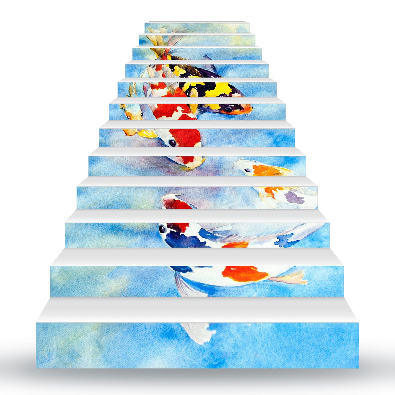 3D Koi In The Pond 155 Stair Risers
