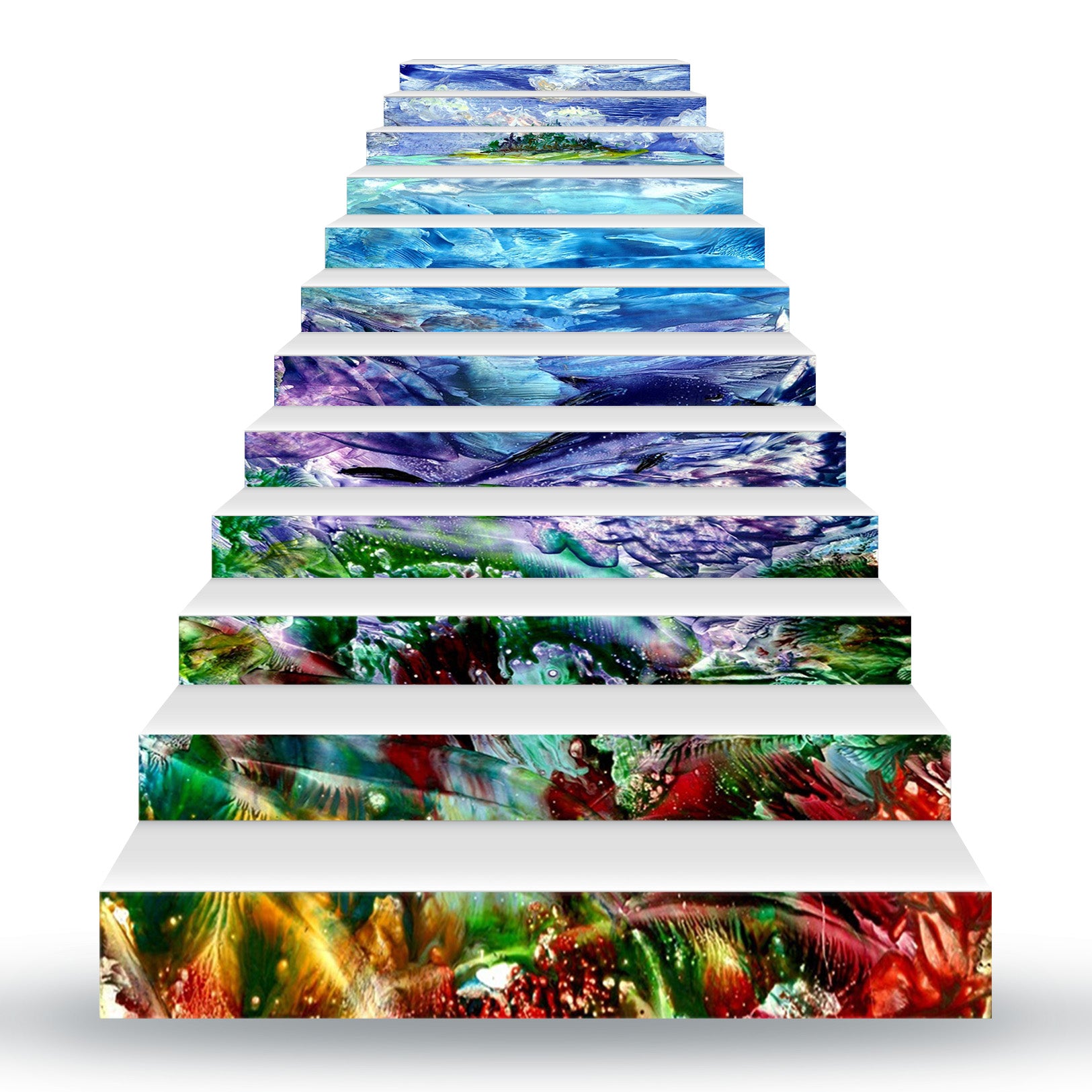 3D Dreamy And Beautiful Sea Bottom 139 Stair Risers