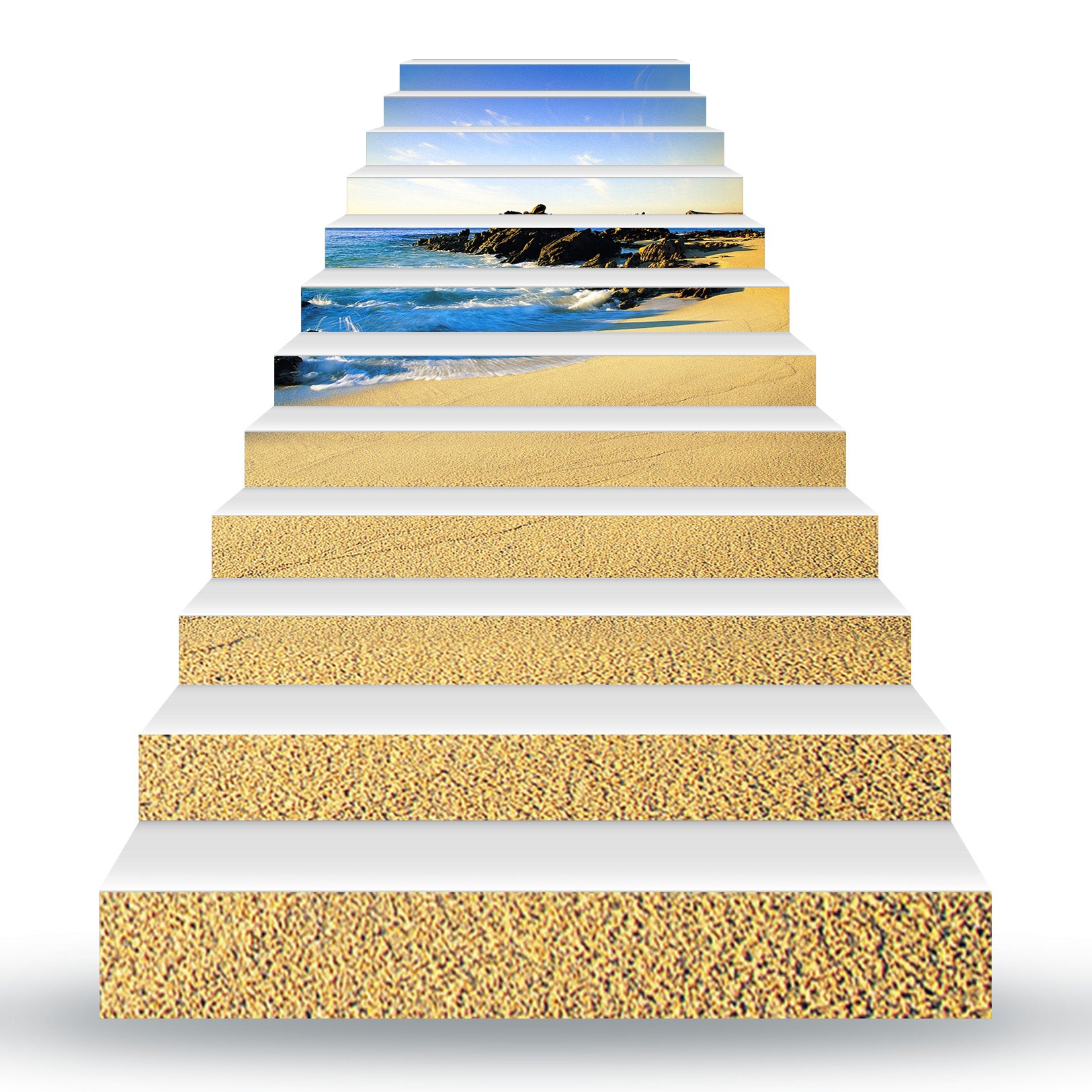 3D Golden Beach 165 Stair Risers