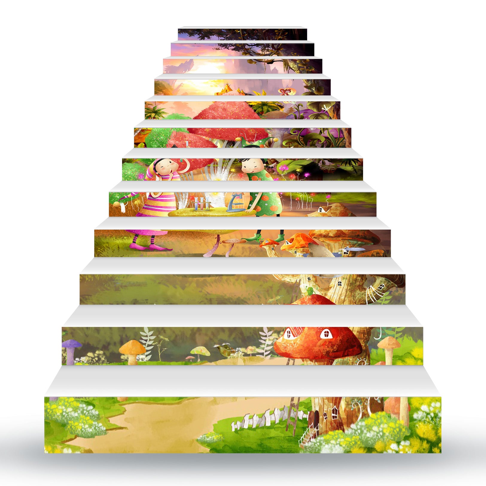 3D Beautiful Fairy Tale World 153 Stair Risers