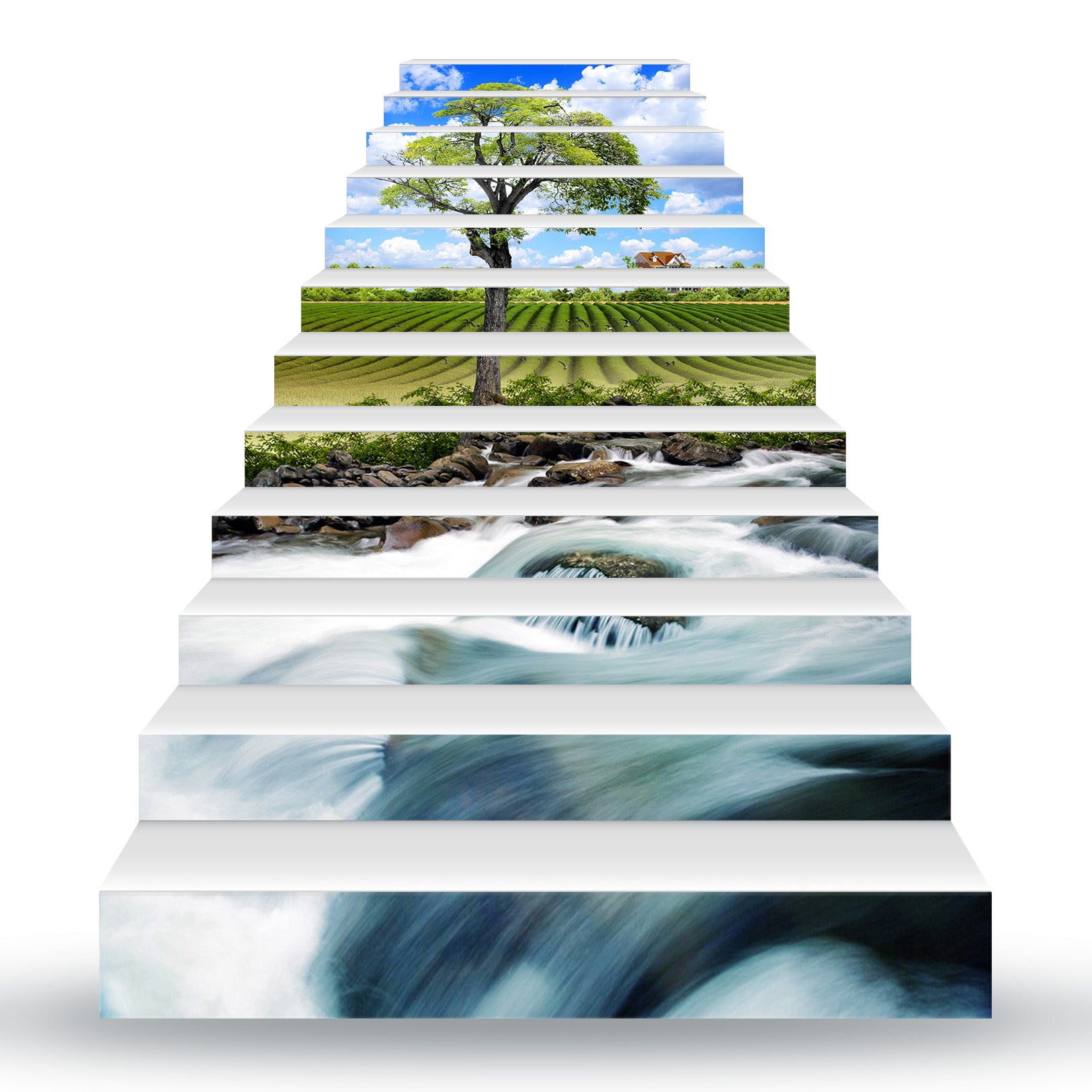 3D Arranged Greenery 137 Stair Risers