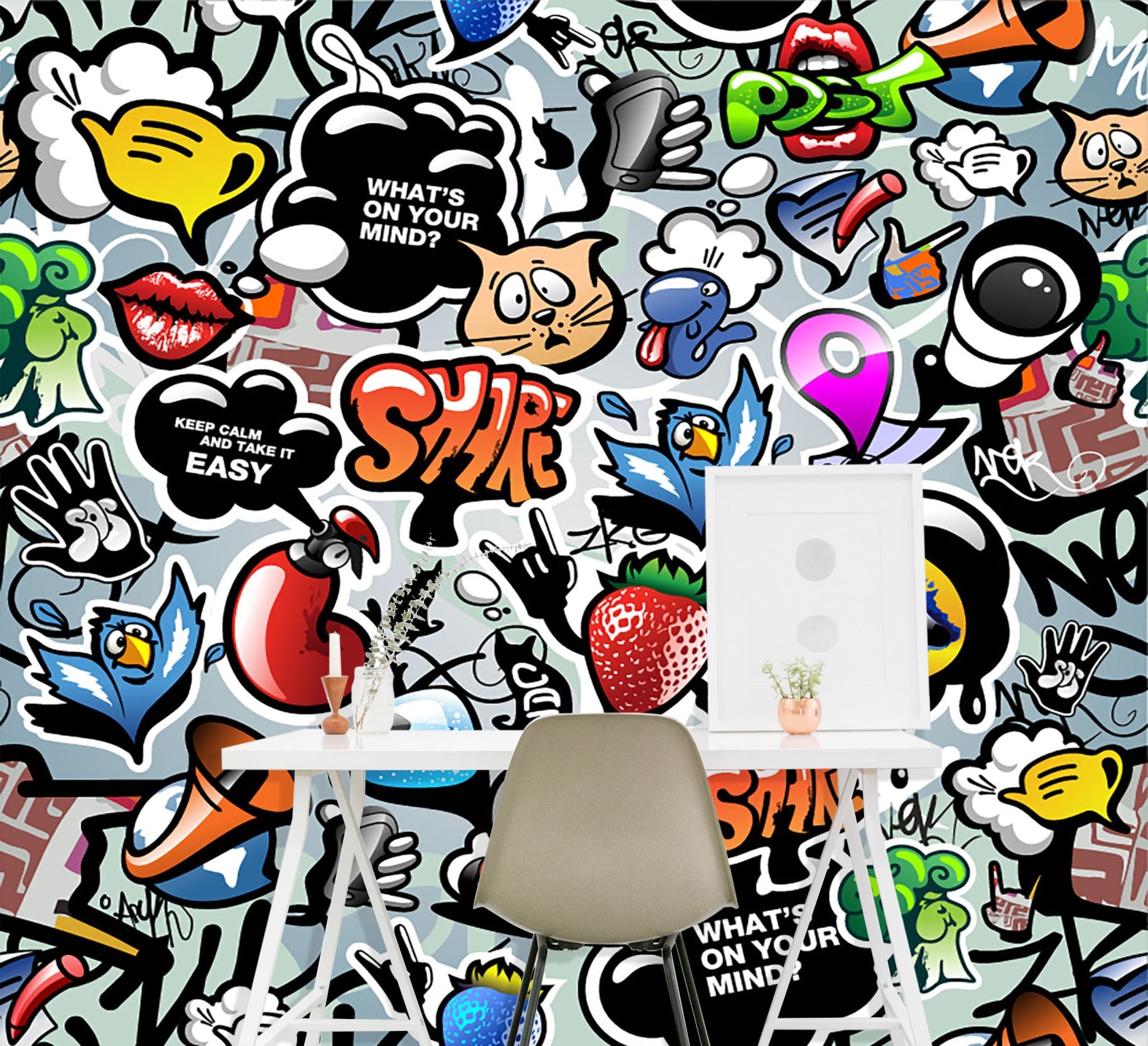 3D Trumpet Strawberry 122 Wall Murals Wallpaper AJ Wallpaper 2