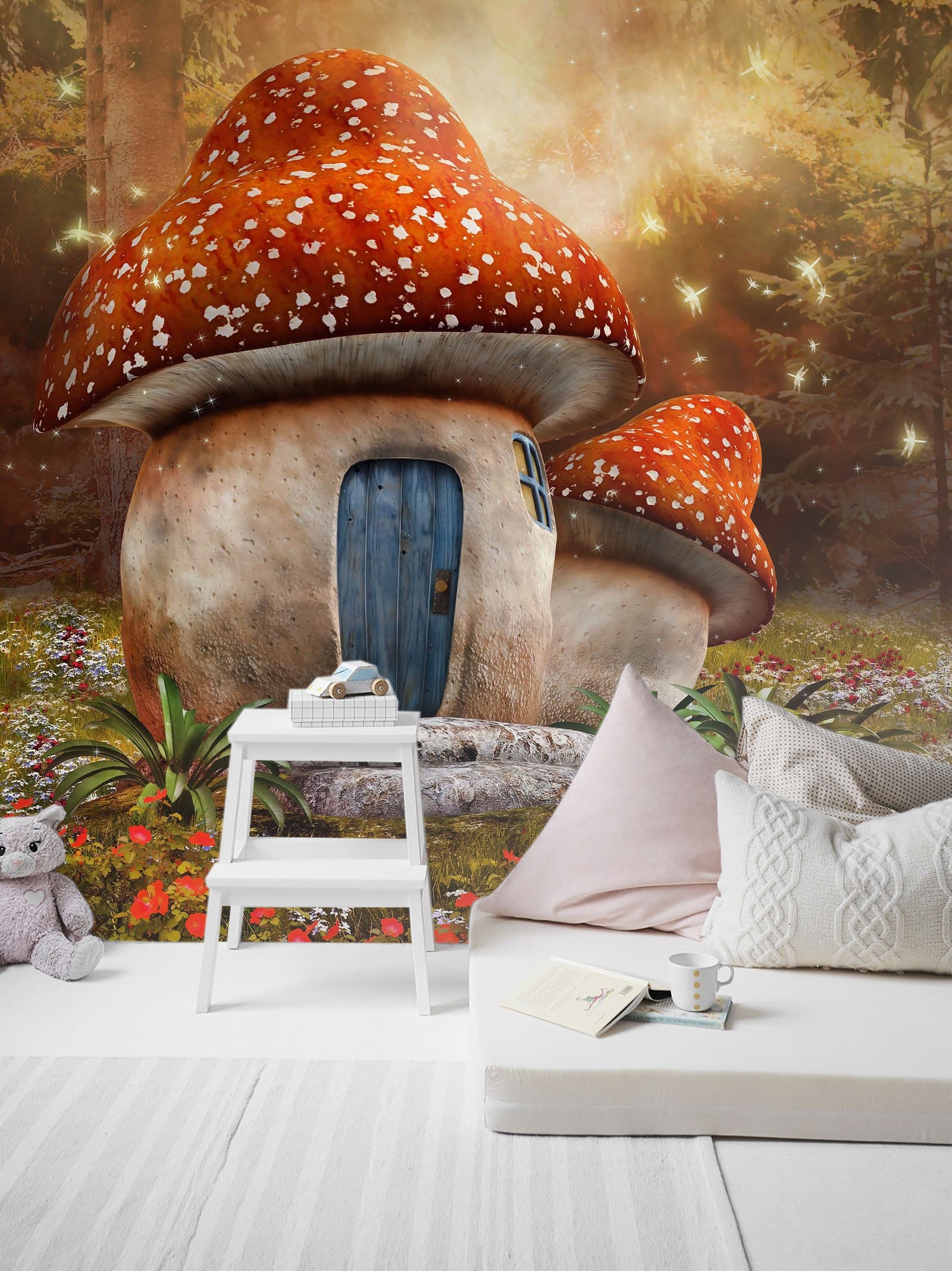 3D Mushroom House 028 Wall Murals Wallpaper AJ Wallpaper 2