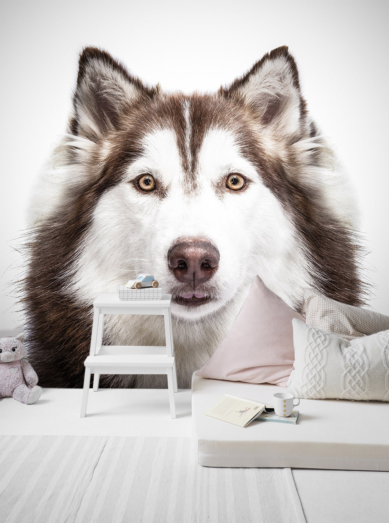 3D Black Dog 184 Wall Murals