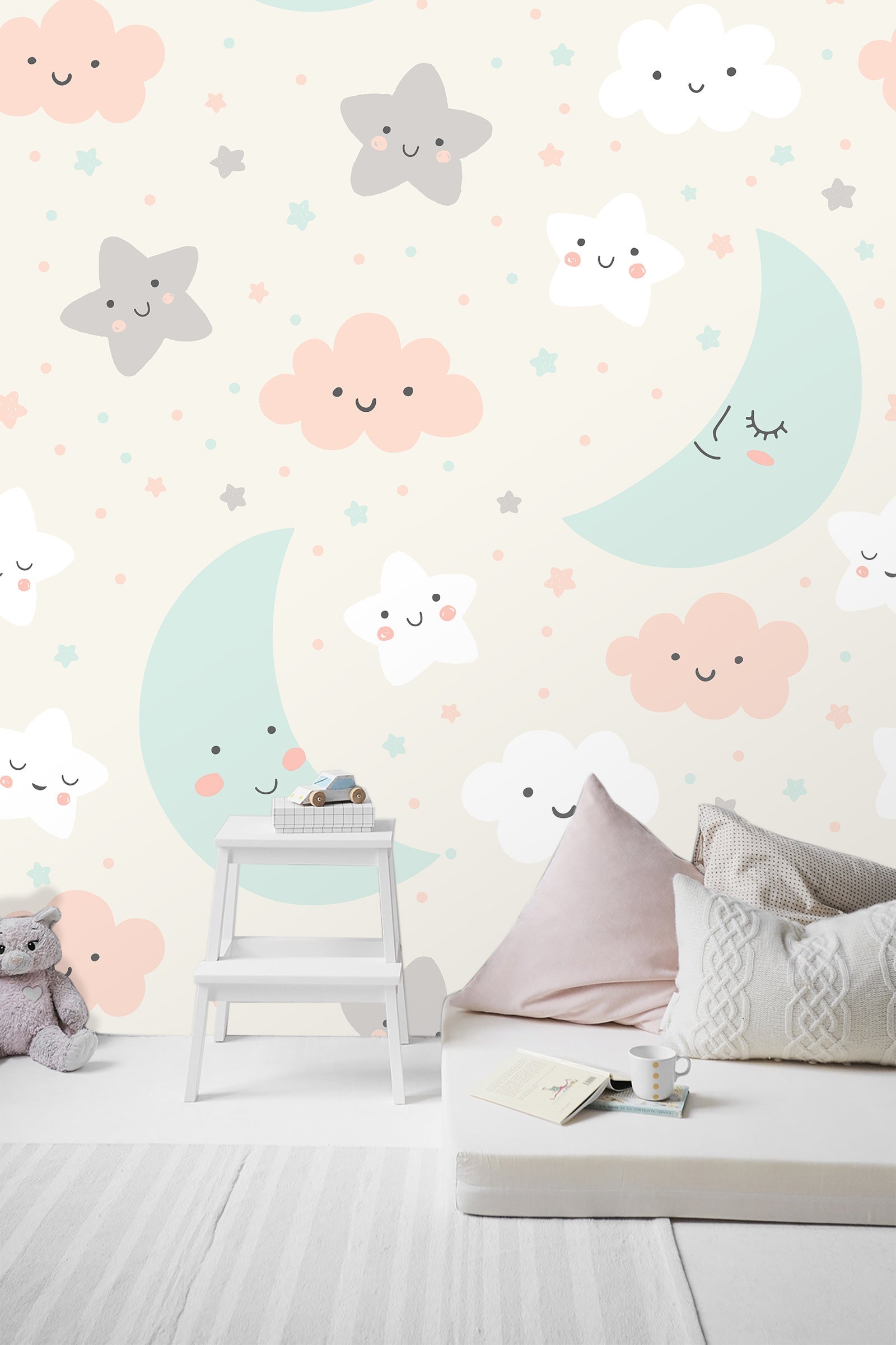 3D Cartoon Moon 044 Wall Murals Wallpaper AJ Wallpaper 2