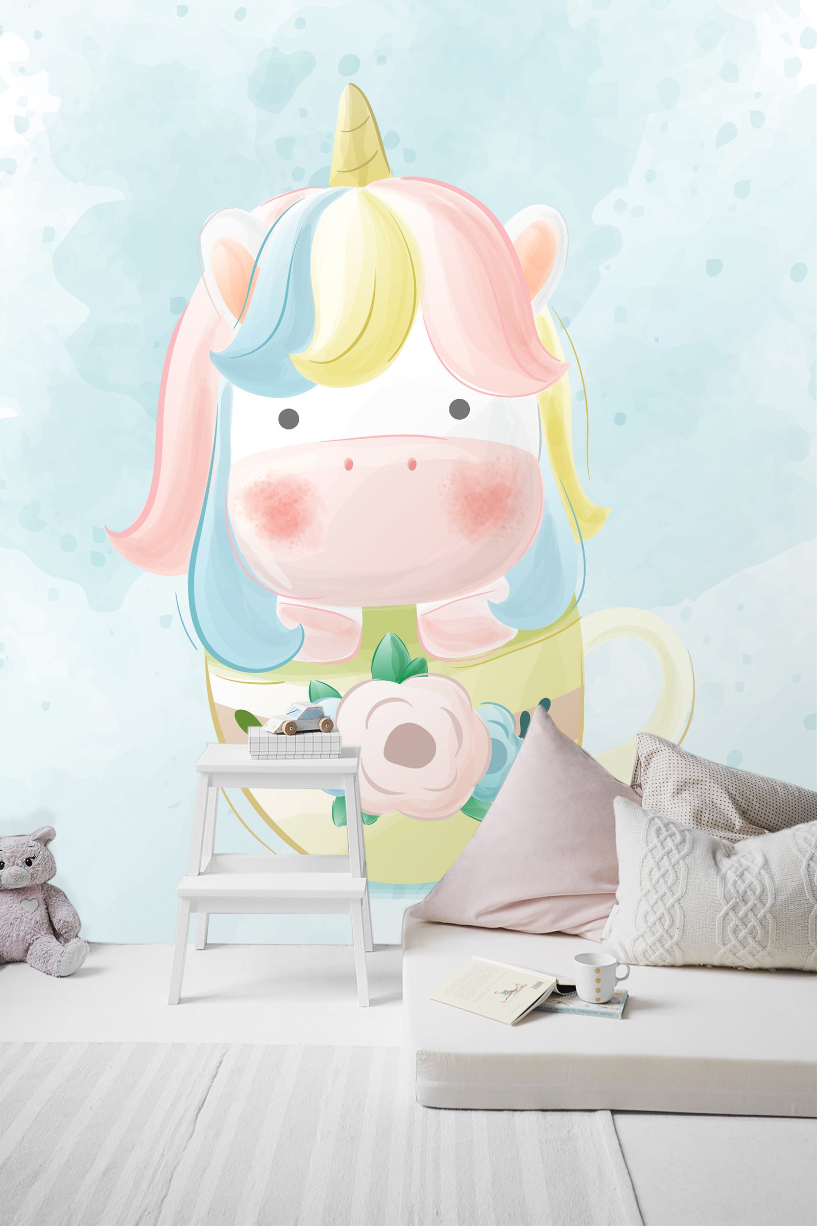 3D Cartoon Cup Cow 57157 Wall Murals