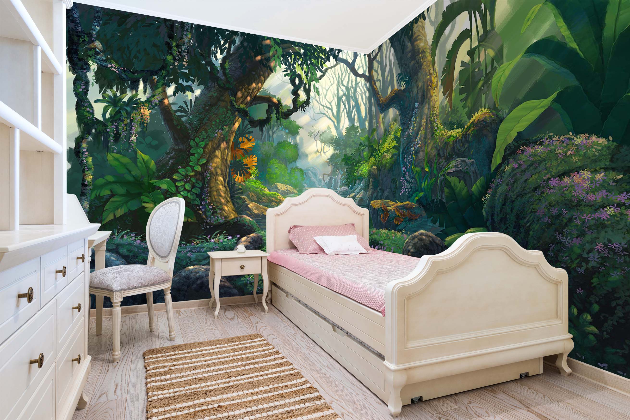 3D Forest River 040 Wall Murals Wallpaper AJ Wallpaper 2