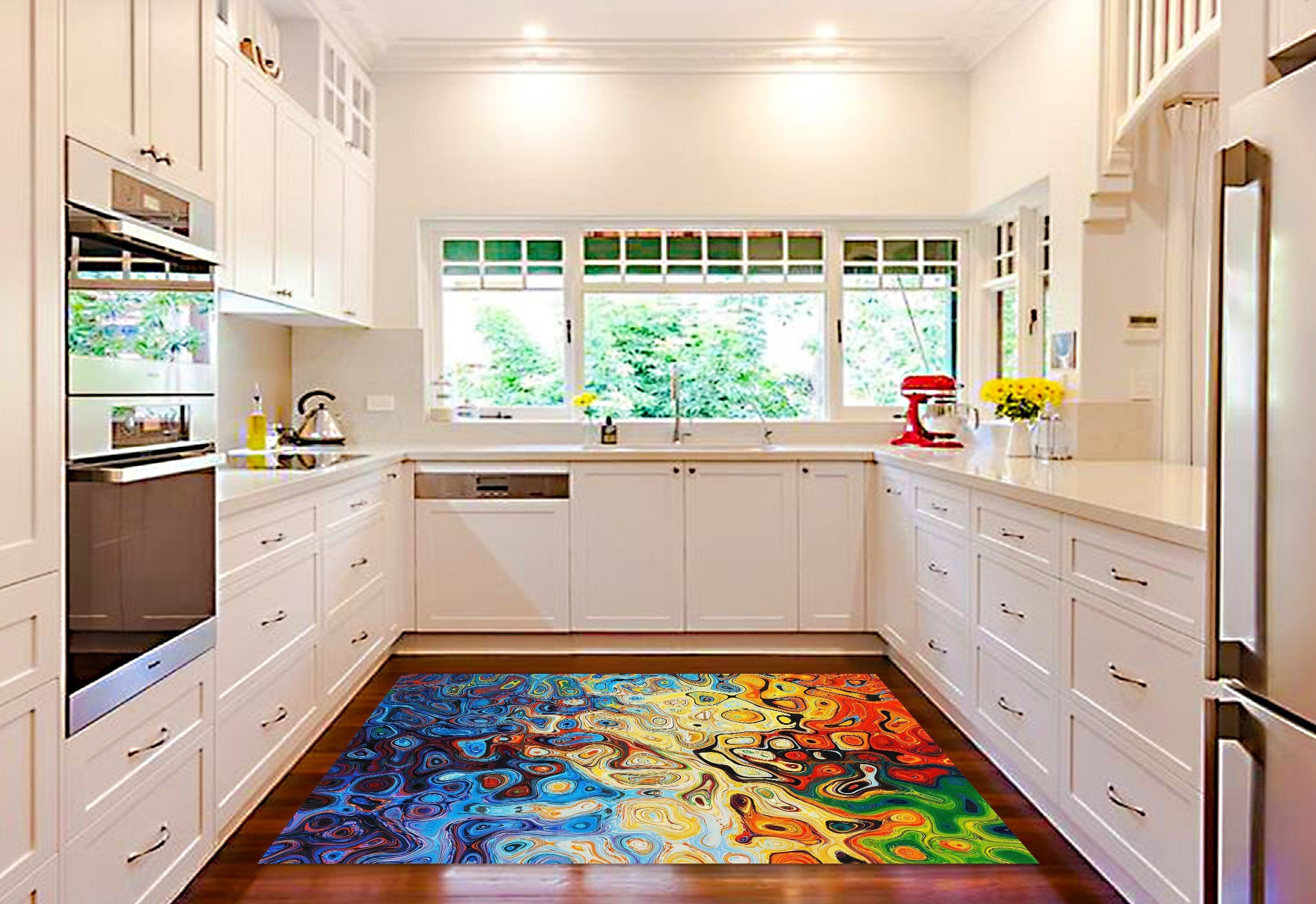 3D Corrugated Pattern 573 Kitchen Mat Floor Mural Wallpaper AJ Wallpaper