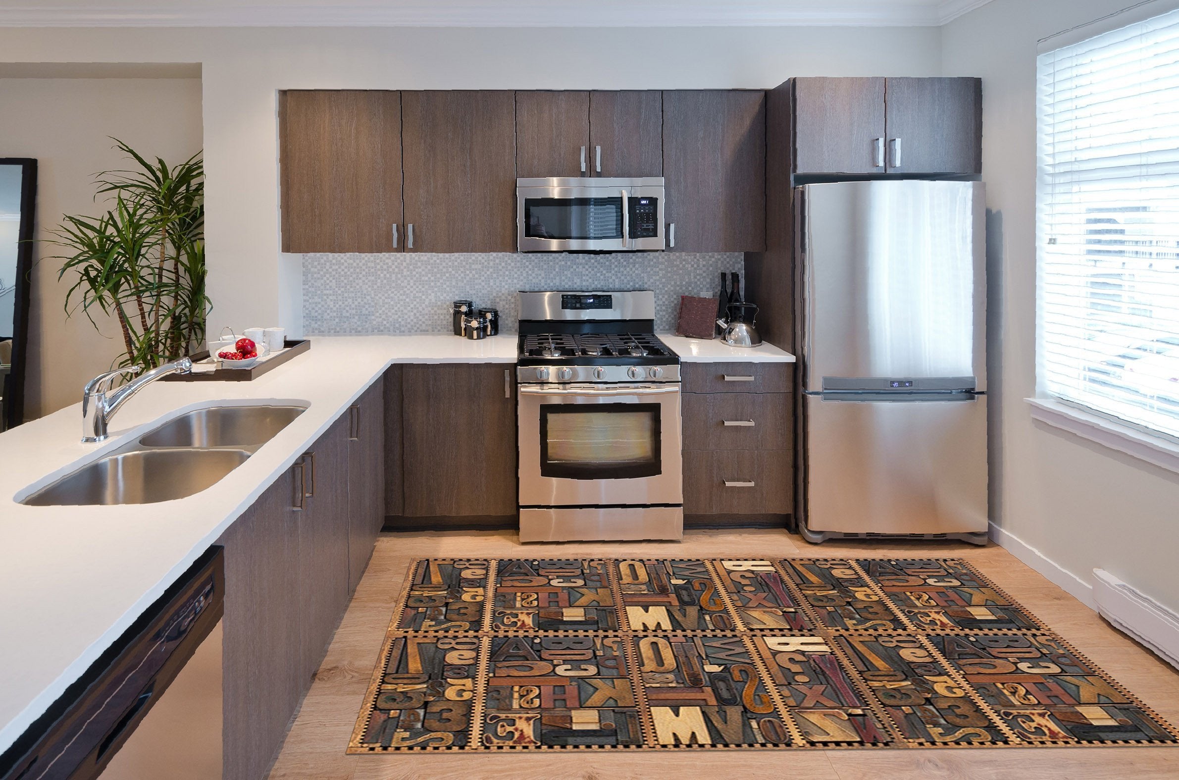 3D Alphanumeric Pattern 175 Kitchen Mat Floor Mural Wallpaper AJ Wallpaper