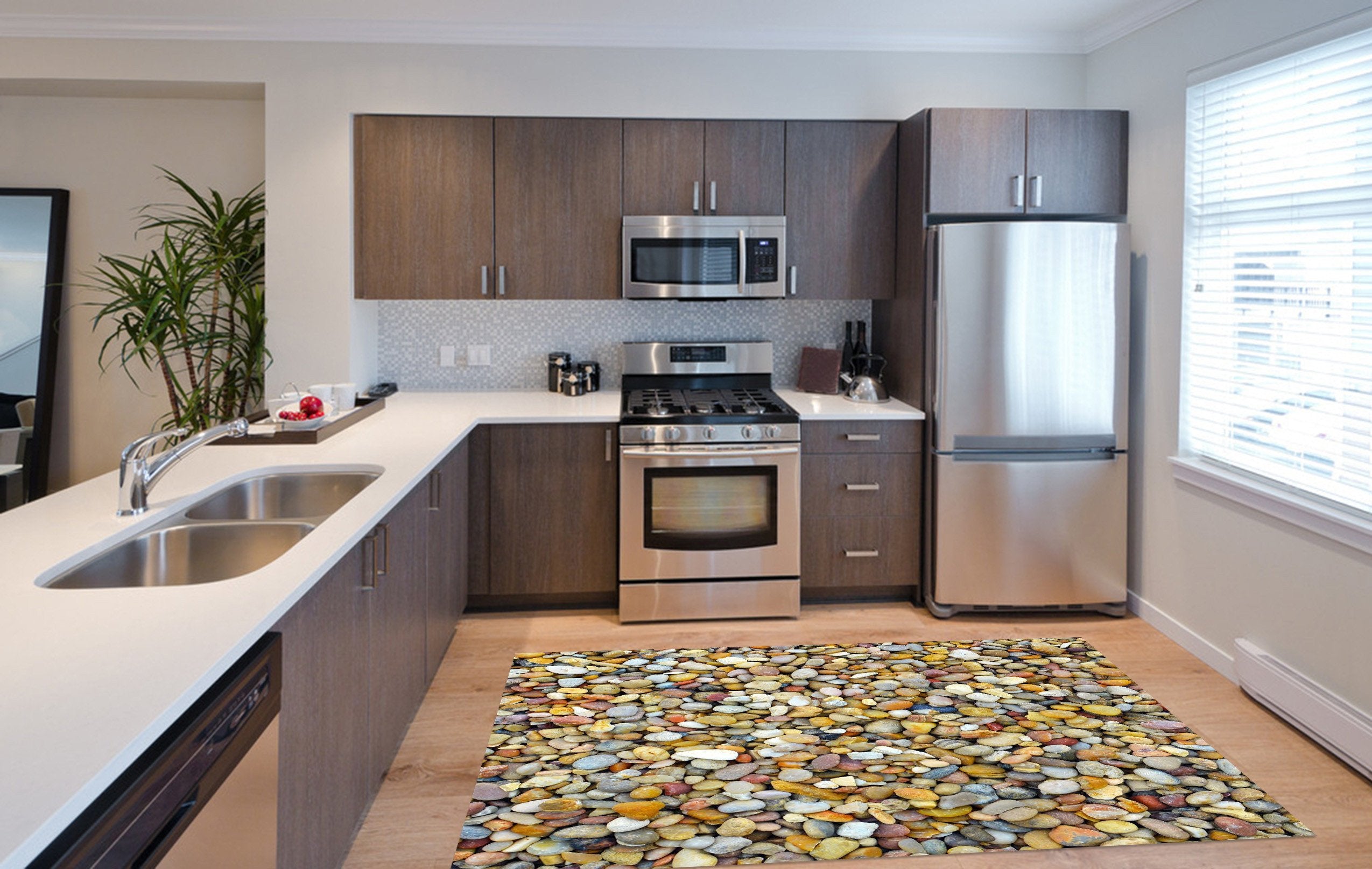 3D Stone Heap Mat Floor Mural Wallpaper AJ Wallpaper