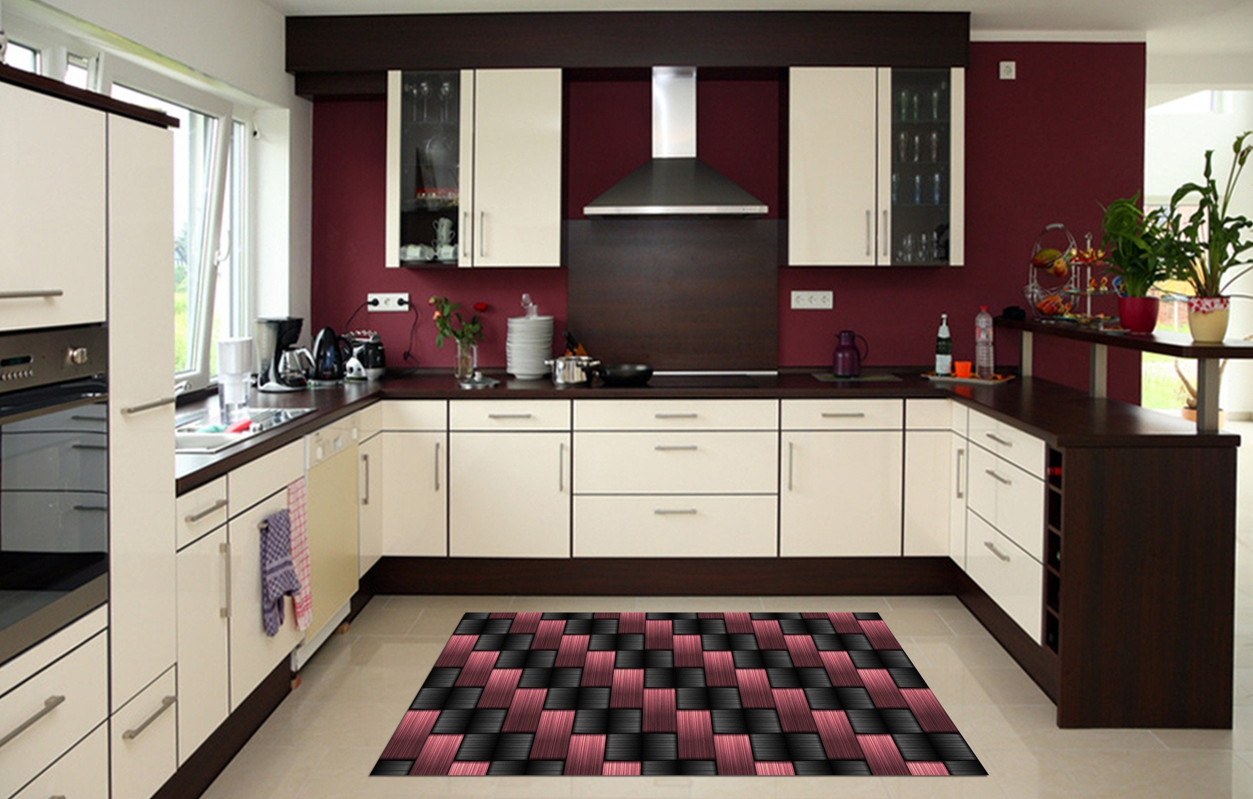 3D Fashion Weave Pattern 01 Kitchen Mat Floor Mural Wallpaper AJ Wallpaper