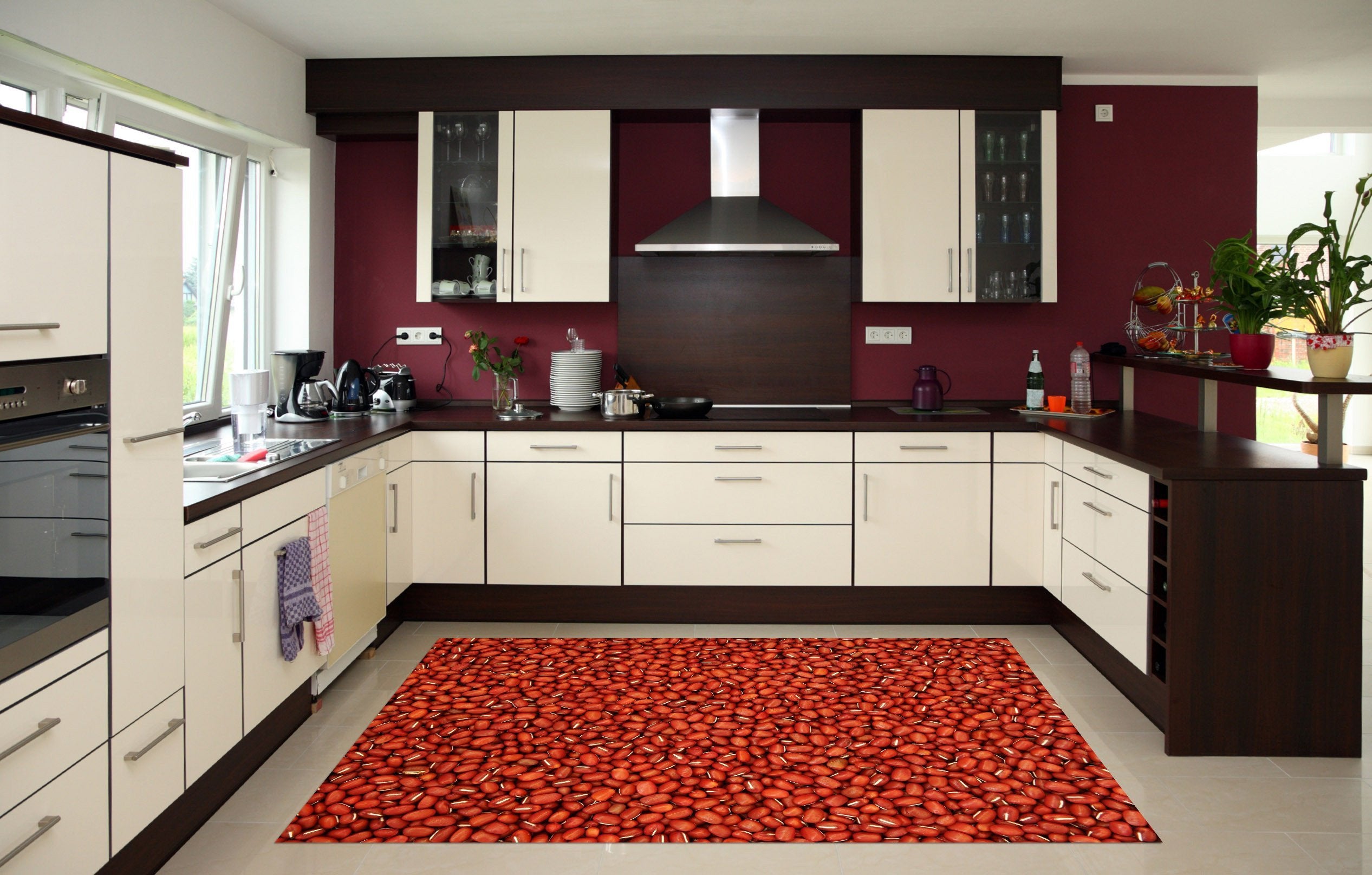 3D Red Beans 561 Kitchen Mat Floor Mural Wallpaper AJ Wallpaper