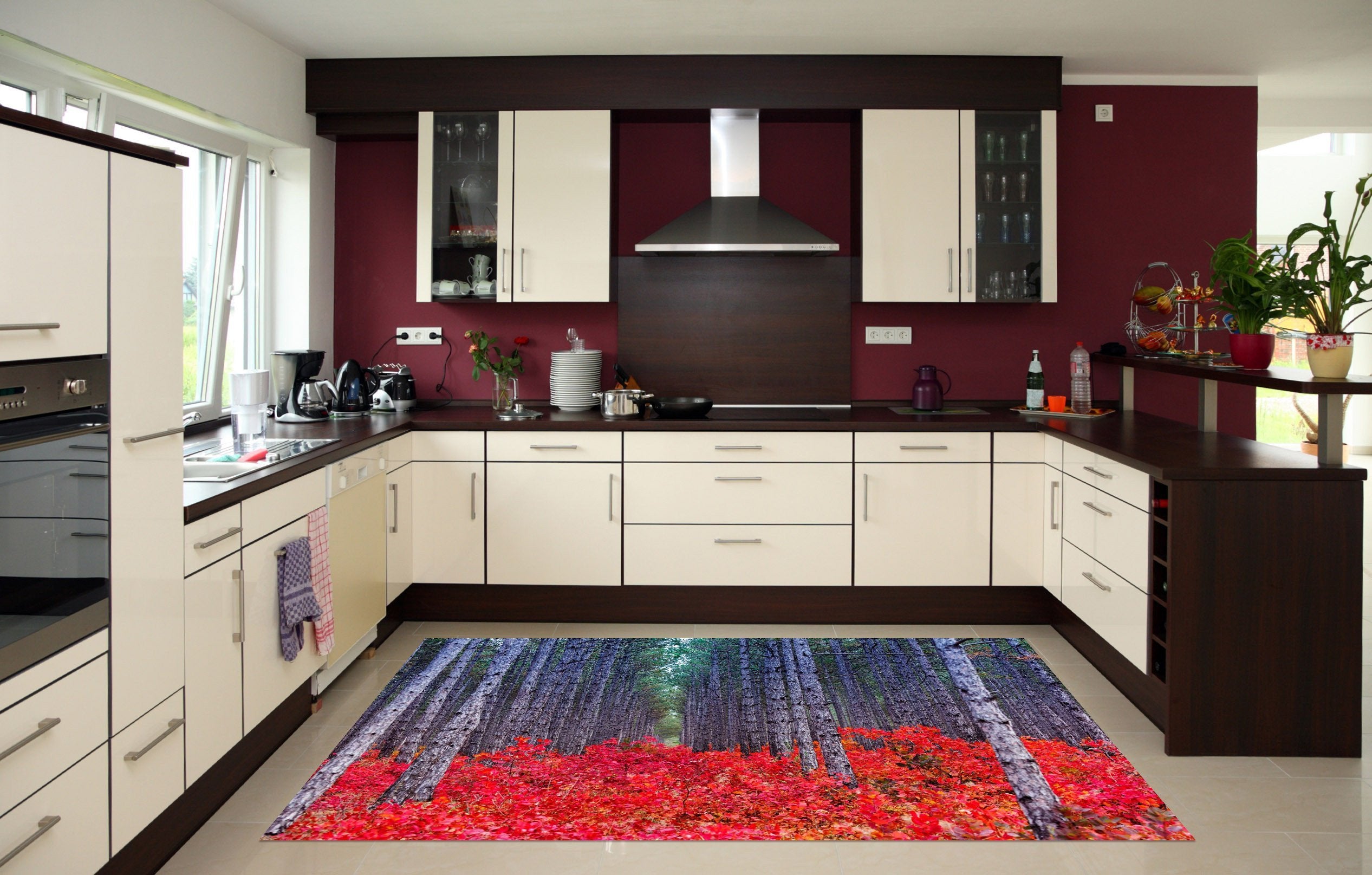 3D Forest Plants 601 Kitchen Mat Floor Mural Wallpaper AJ Wallpaper