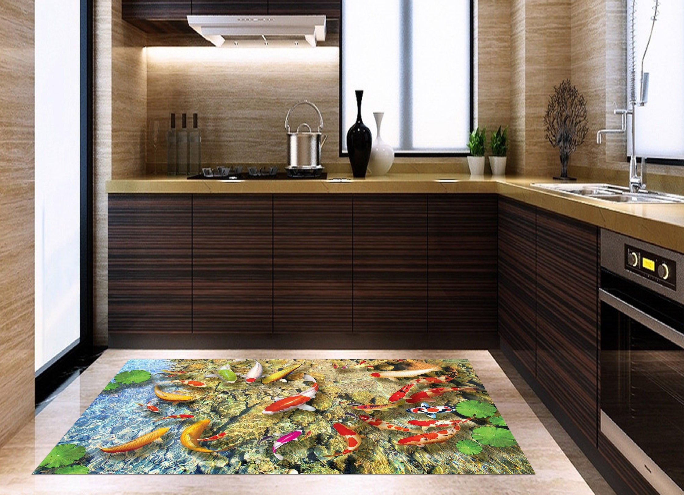 3D Colorful Fishes 173 Kitchen Mat Floor Mural Wallpaper AJ Wallpaper