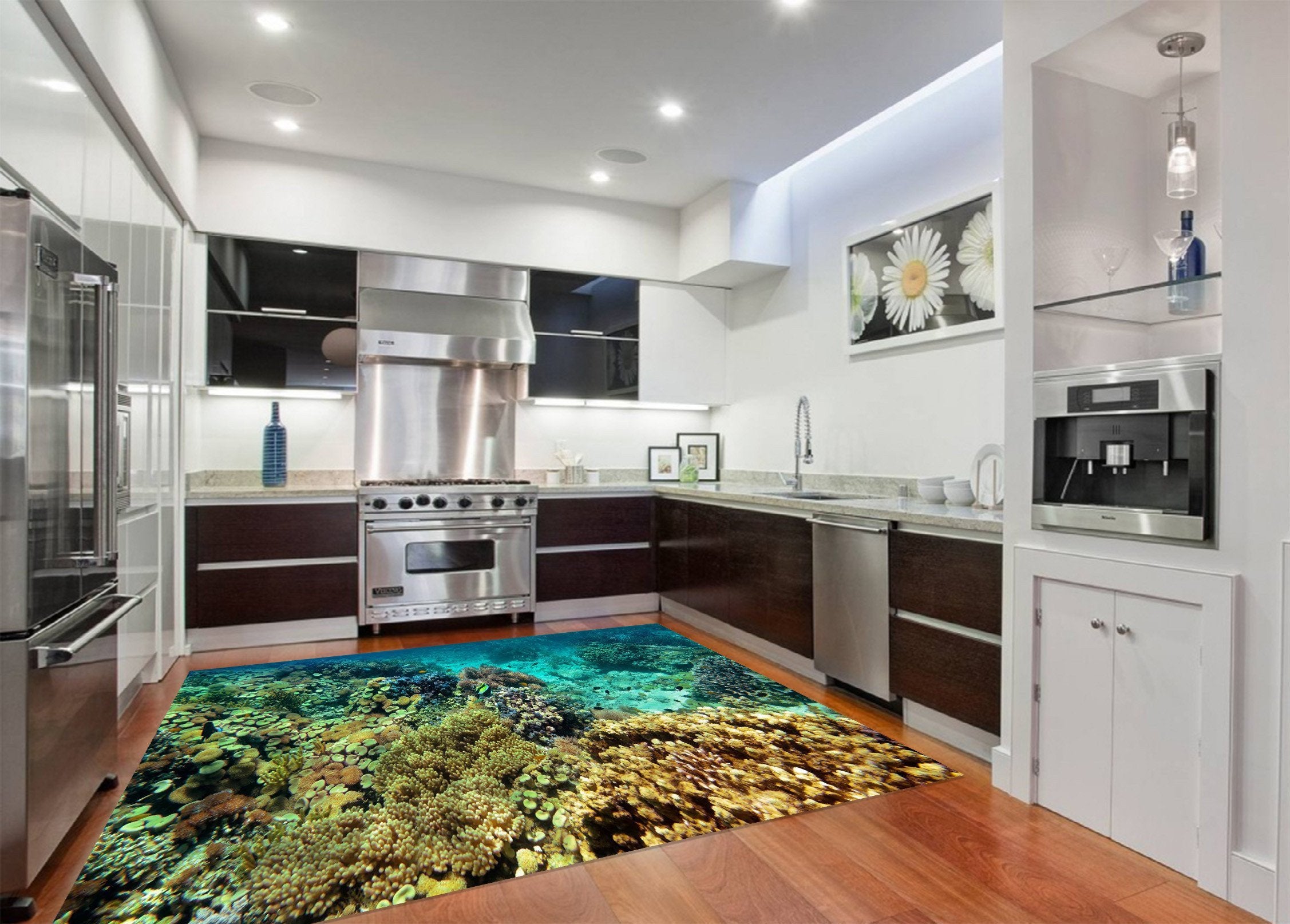3D Seabed Corals Kitchen Mat Floor Mural Wallpaper AJ Wallpaper