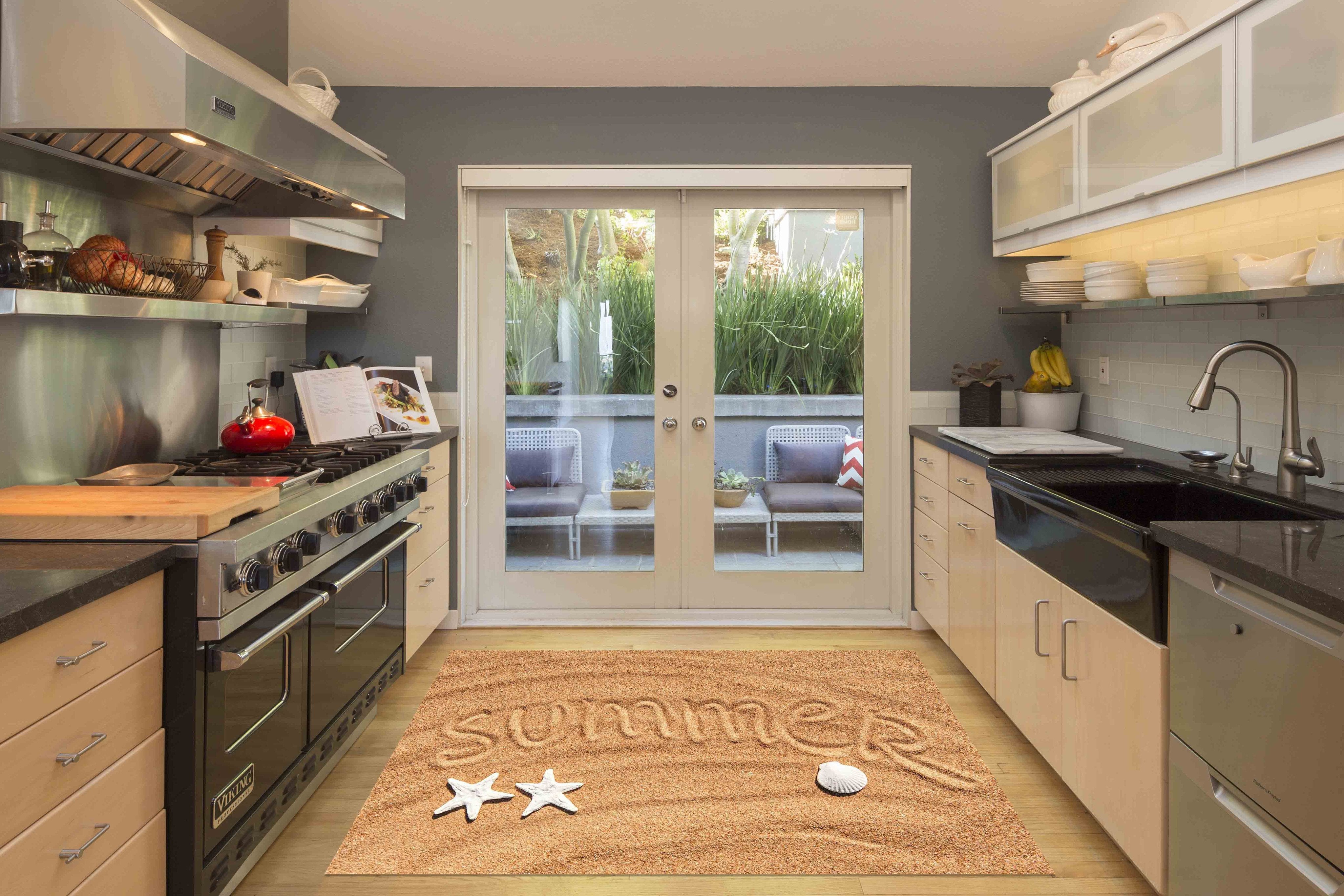 3D Summer Beach Kitchen Mat Floor Mural Wallpaper AJ Wallpaper