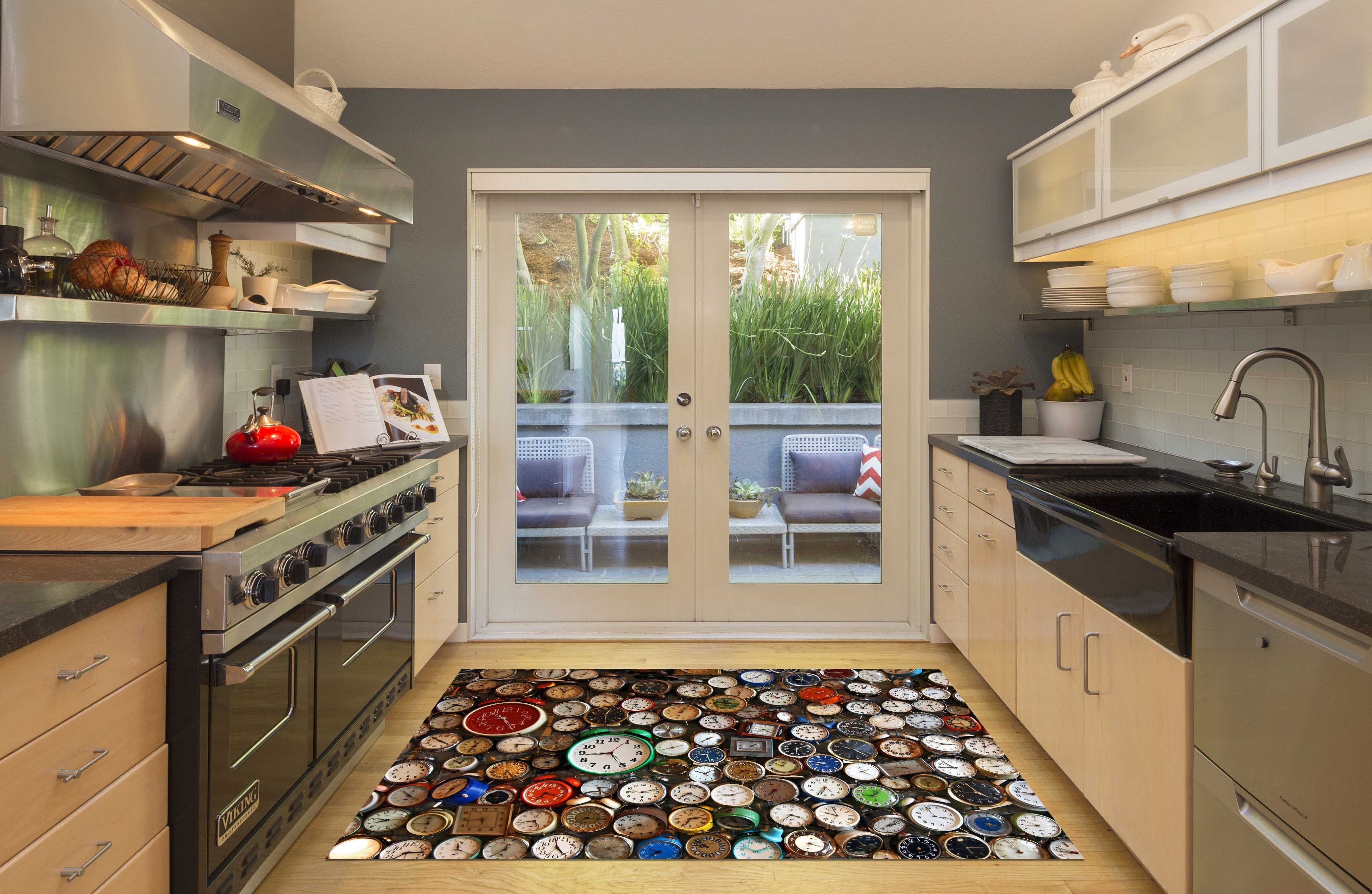 3D Various Clocks 631 Kitchen Mat Floor Mural Wallpaper AJ Wallpaper