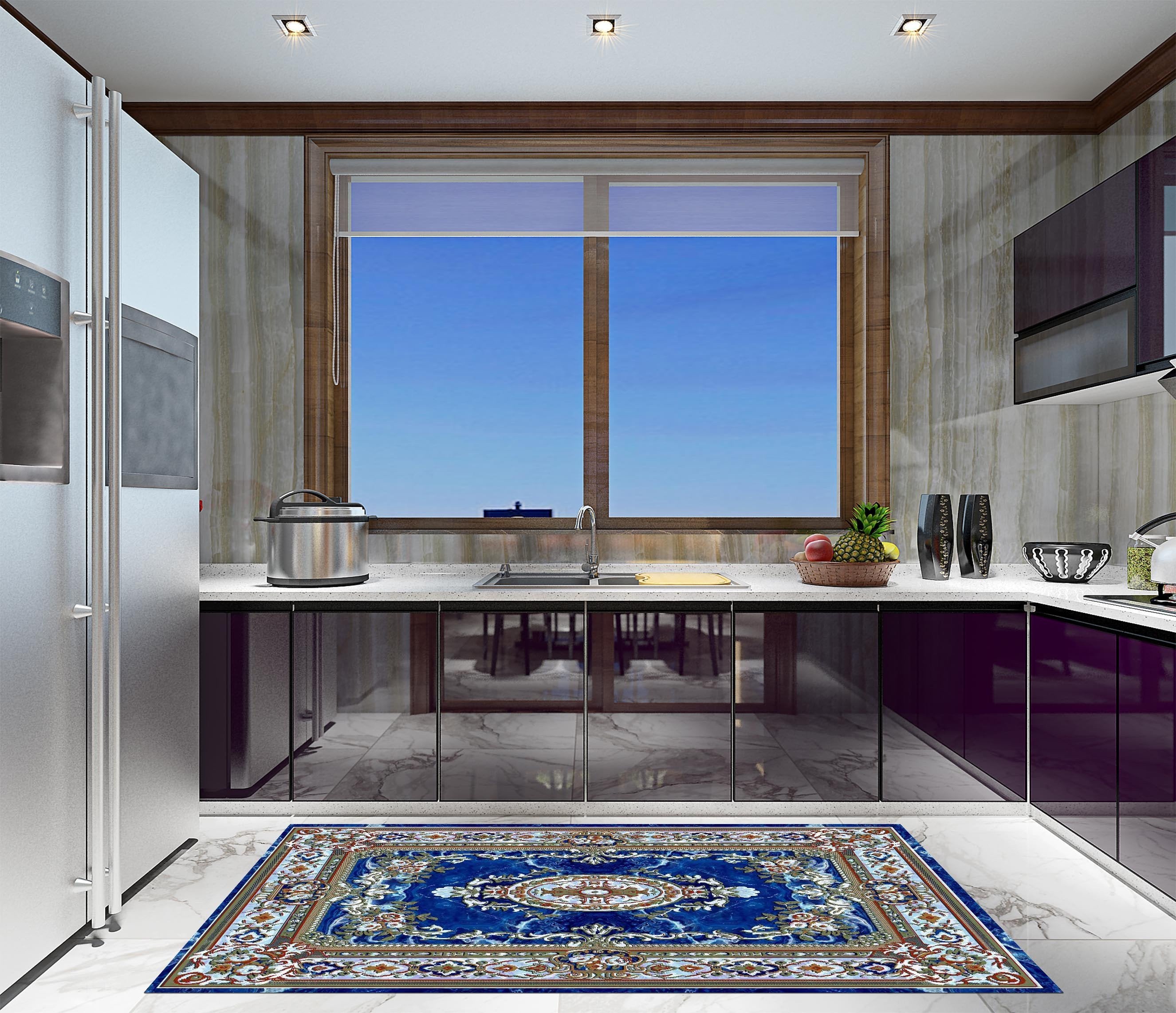 3D Classic Pattern 044 Kitchen Mat Floor Mural Wallpaper AJ Wallpaper