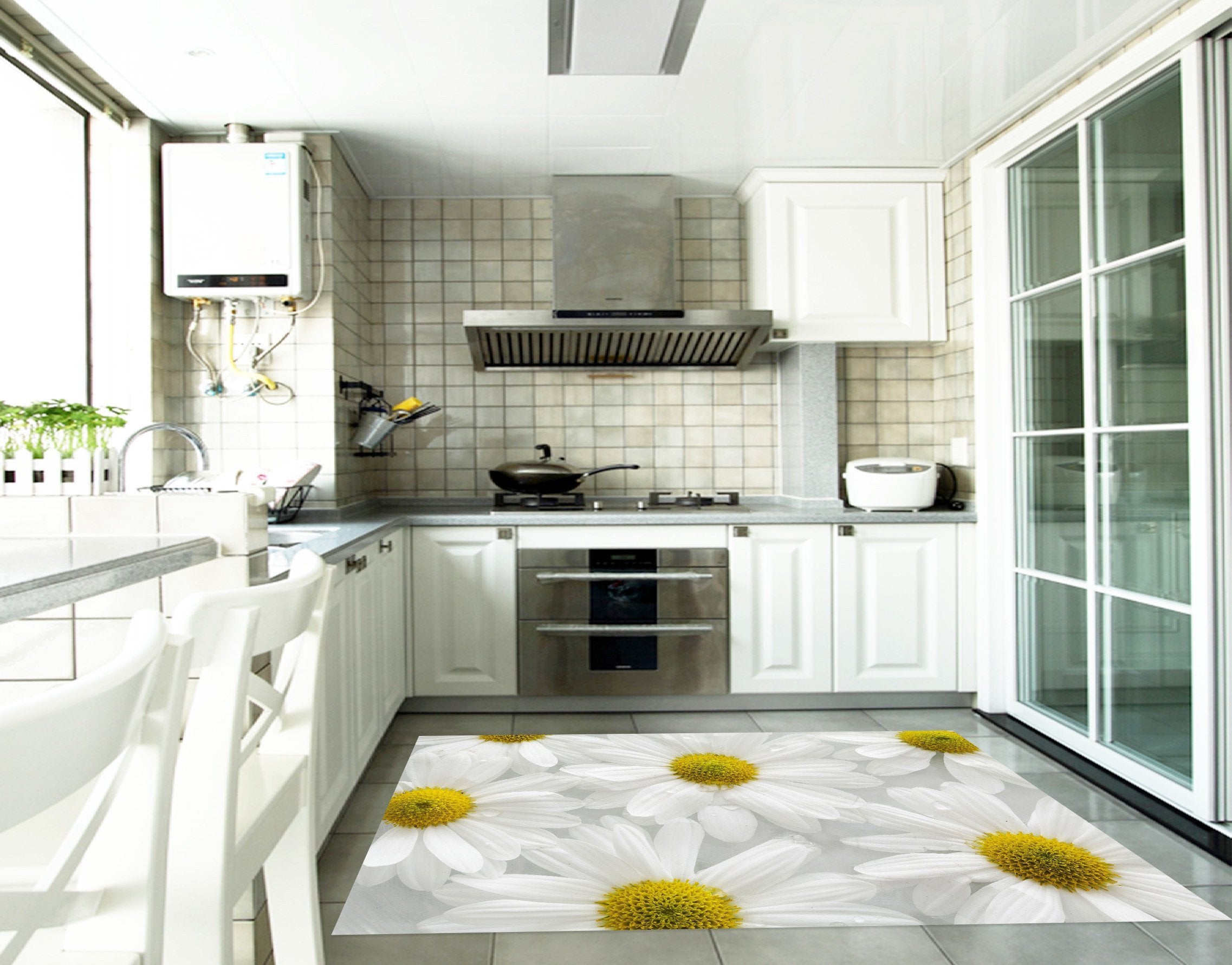 3D Chrysanthemums 526 Kitchen Mat Floor Mural Wallpaper AJ Wallpaper