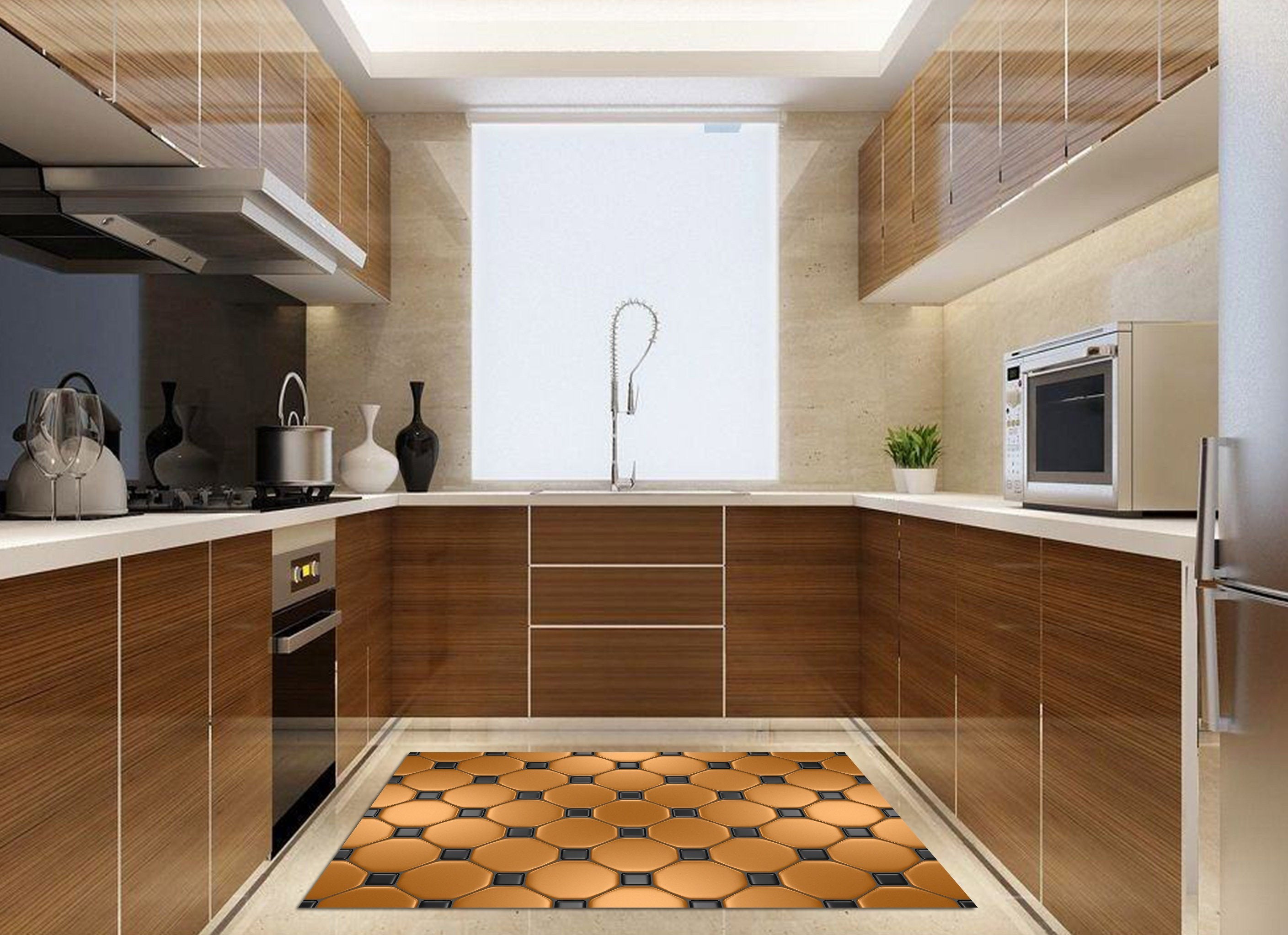 3D Fashion Pattern Kitchen Mat Floor Mural Wallpaper AJ Wallpaper