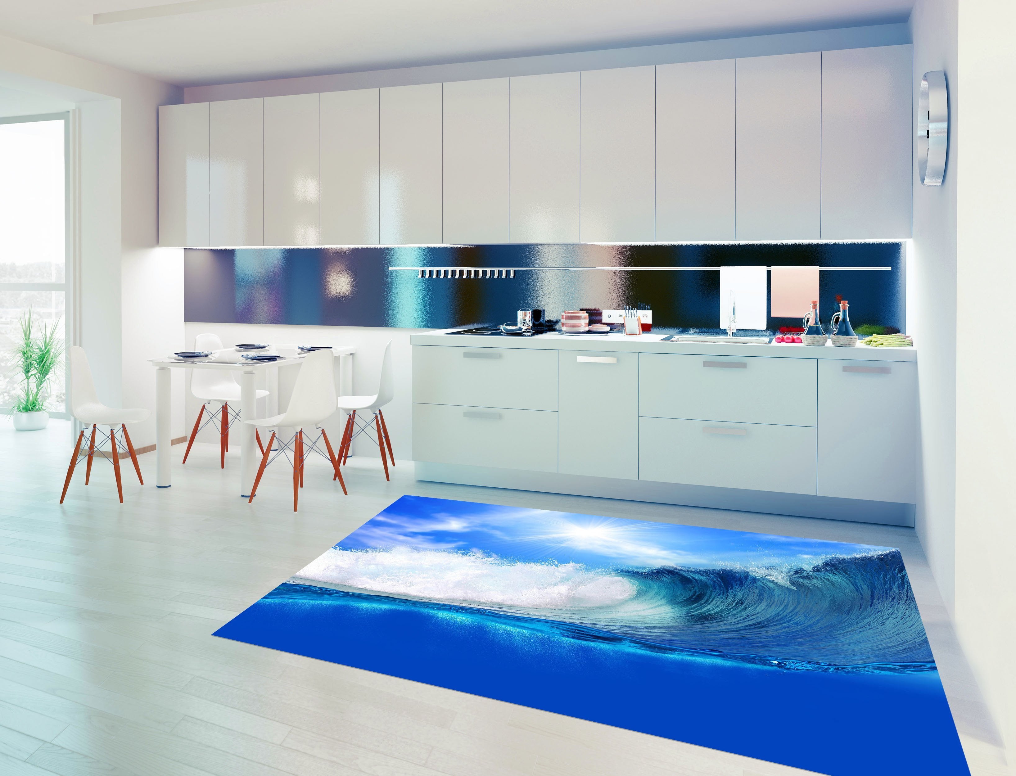 3D Sea Rolling Wave 629 Kitchen Mat Floor Mural Wallpaper AJ Wallpaper