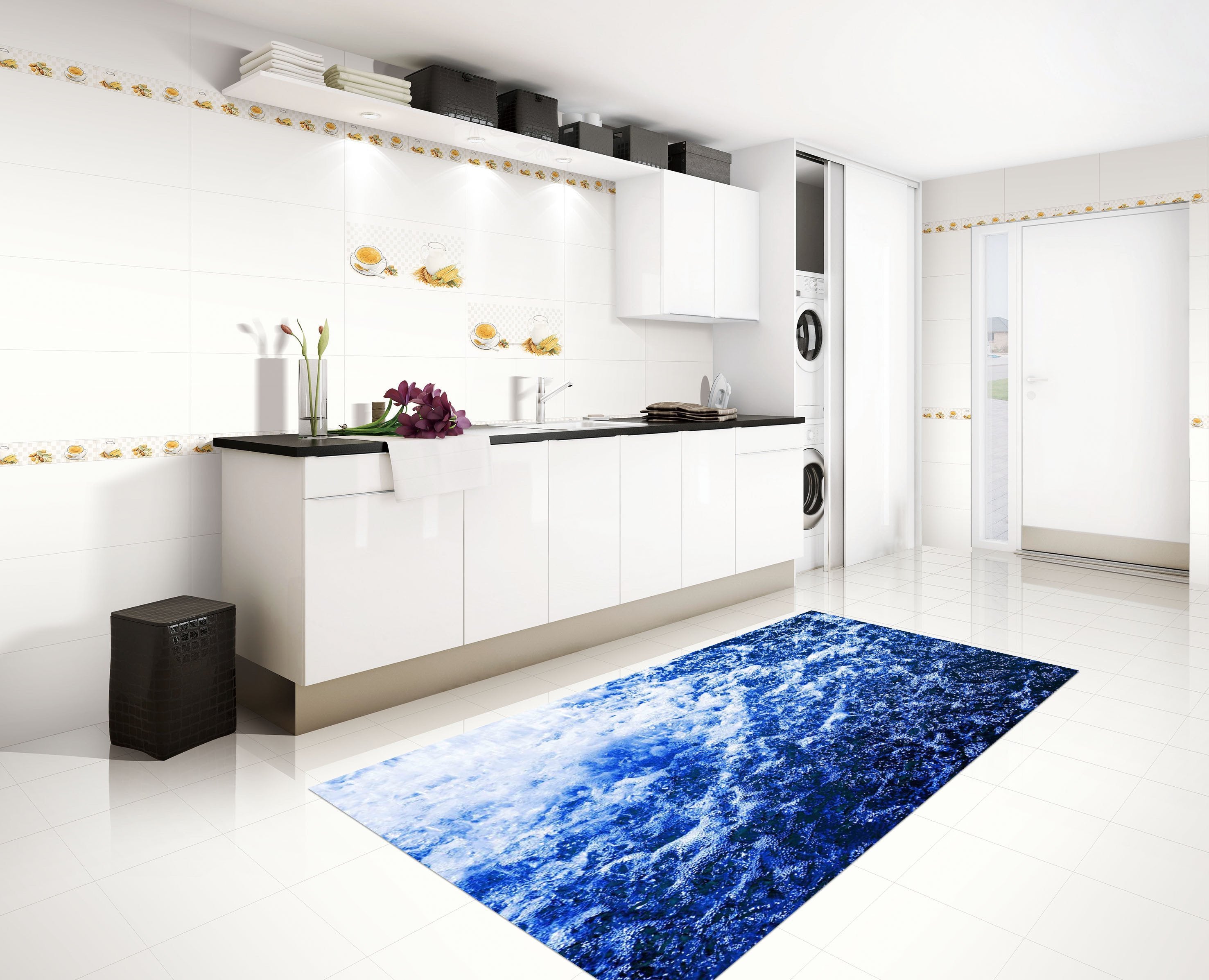 3D Sea Sprays 131 Kitchen Mat Floor Mural Wallpaper AJ Wallpaper