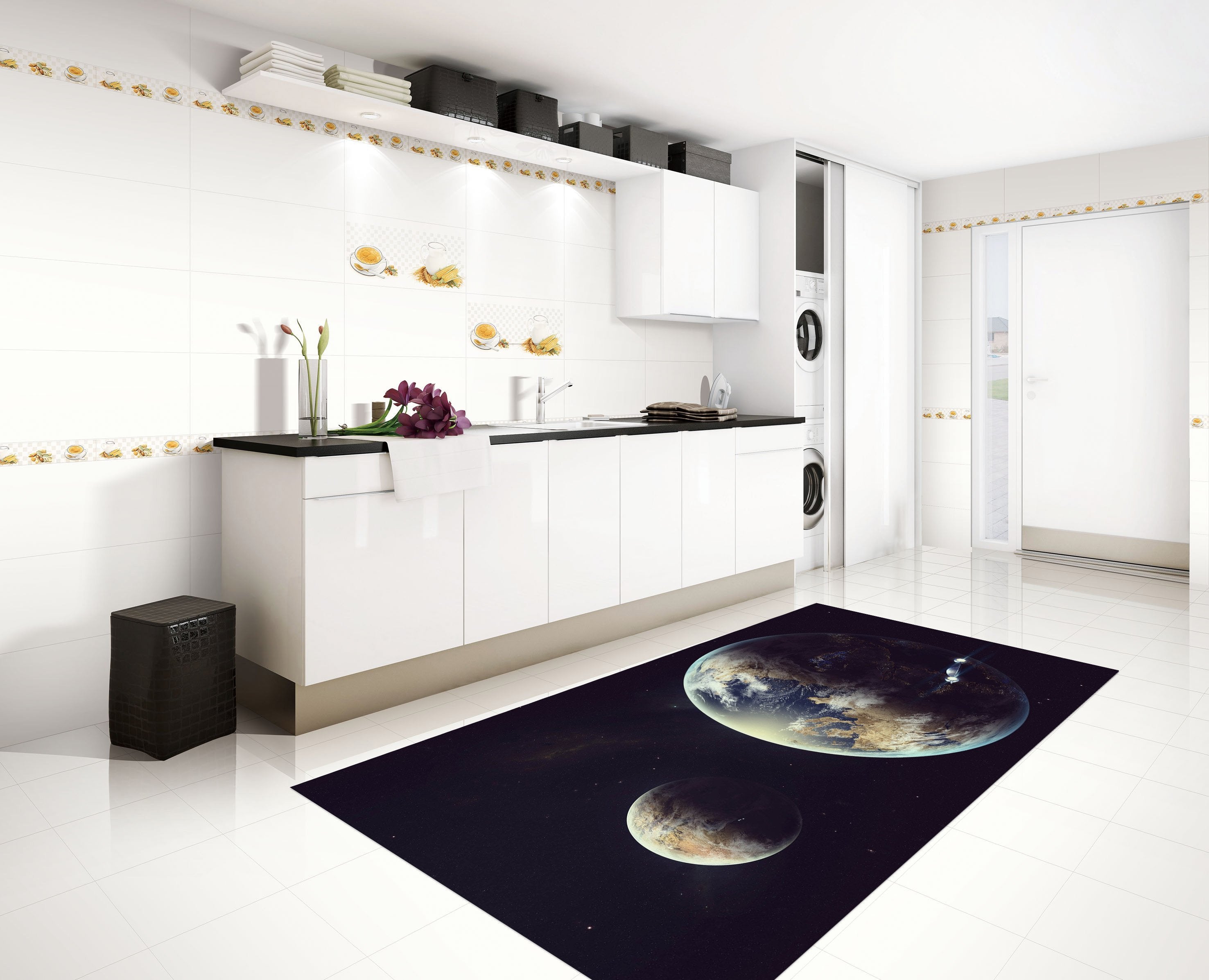 3D Space Planets 504 Kitchen Mat Floor Mural Wallpaper AJ Wallpaper
