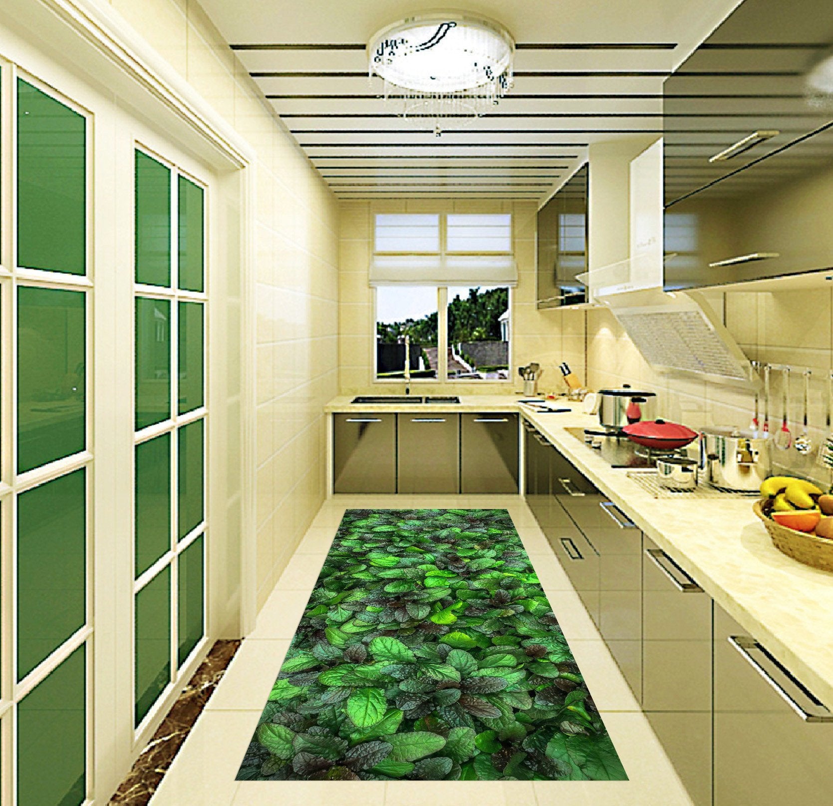 3D Green Vegetables 659 Kitchen Mat Floor Mural Wallpaper AJ Wallpaper
