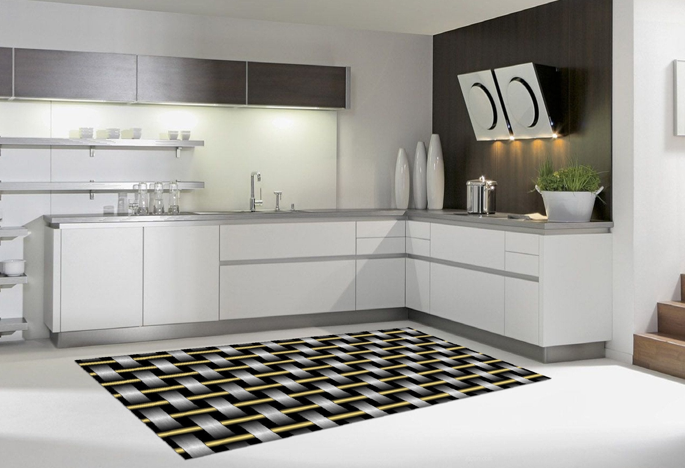 3D Metal Weave Pattern 20 Kitchen Mat Floor Mural Wallpaper AJ Wallpaper