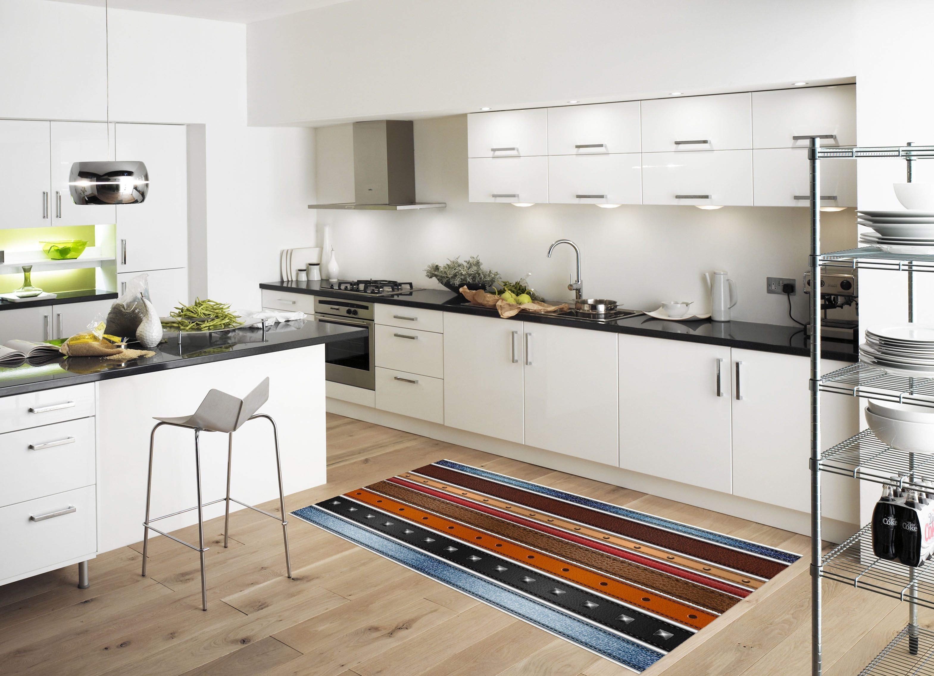 3D Leather Belts 541 Kitchen Mat Floor Mural Wallpaper AJ Wallpaper
