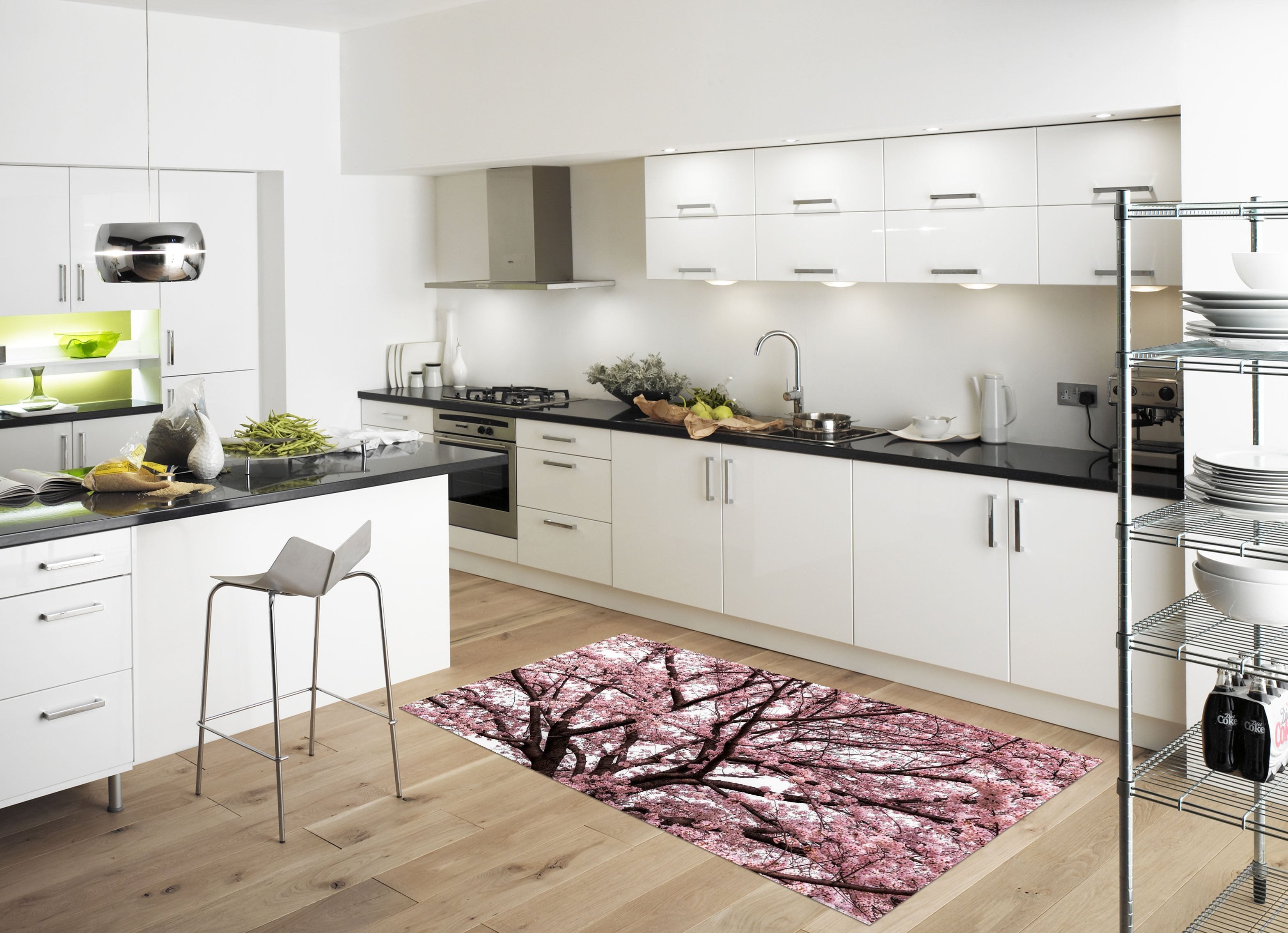 3D Flowering Tree 506 Kitchen Mat Floor Mural Wallpaper AJ Wallpaper